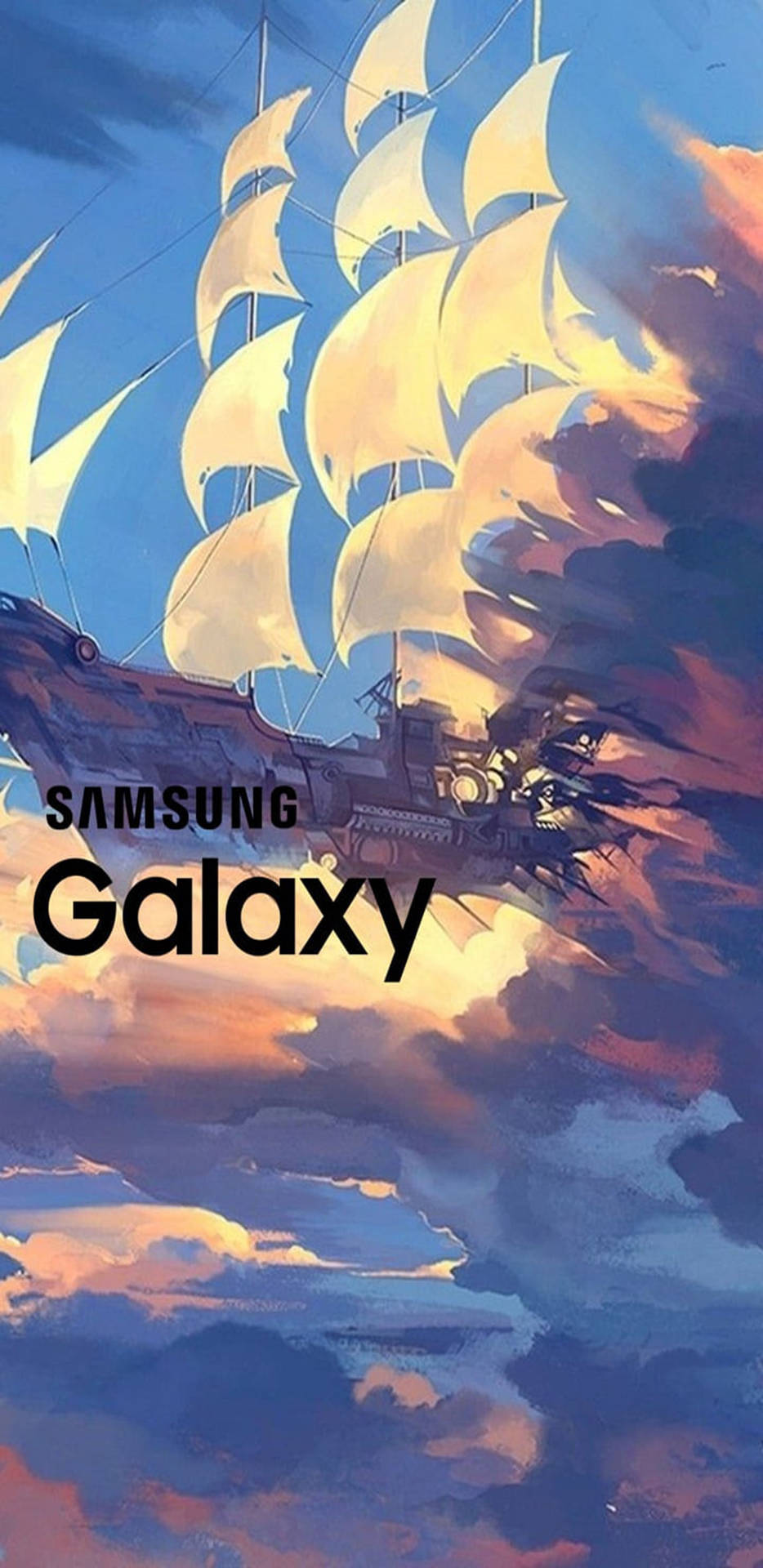Samsung Galaxy Vintage Ship Painting Background