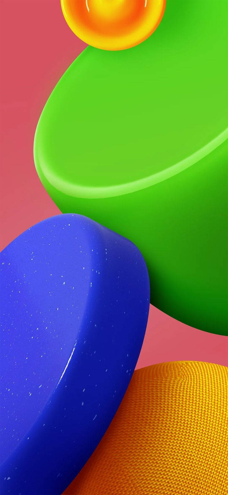 Samsung M21 Bright Colored Cylinders Background