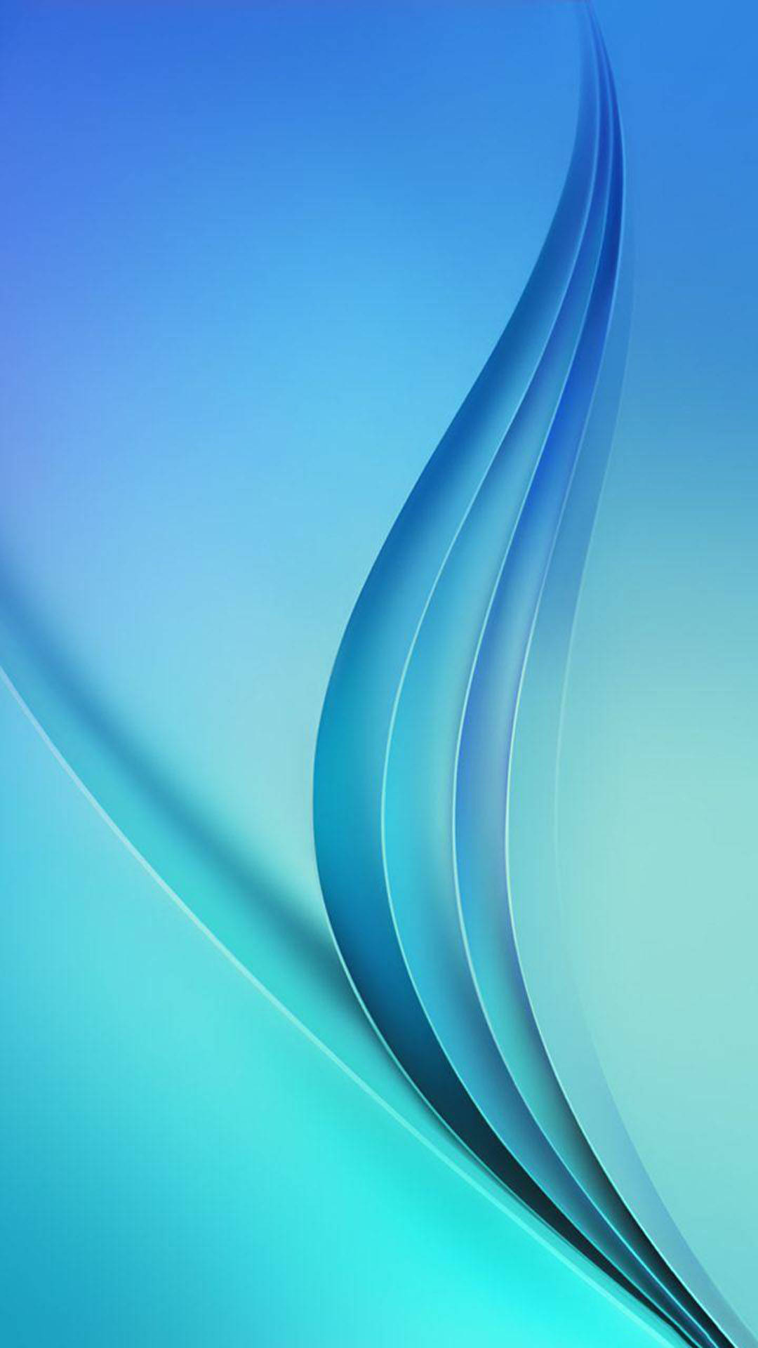 Samsung Mobile Cyan Waves Background