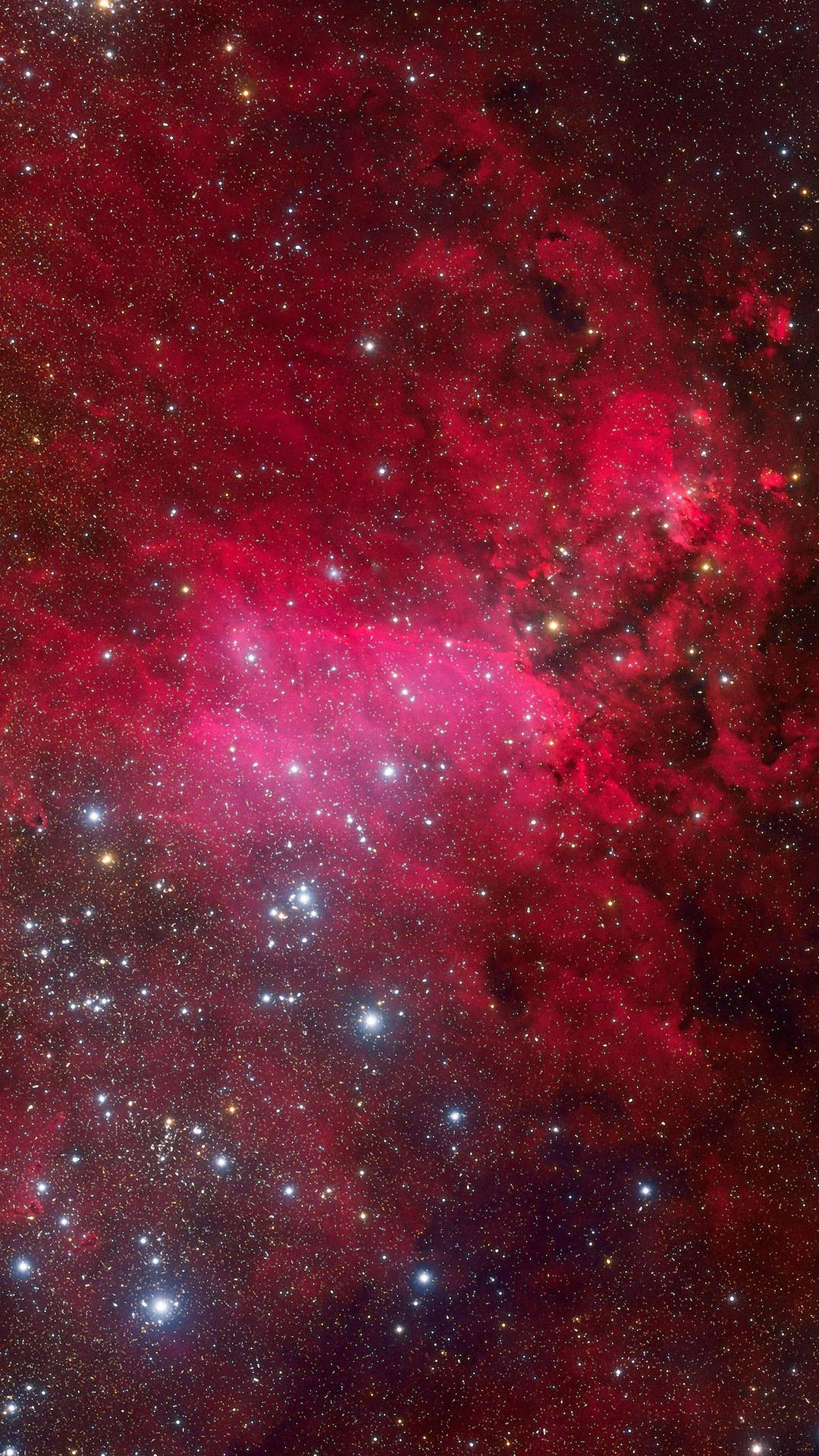 Samsung Mobile Red Nebula Background