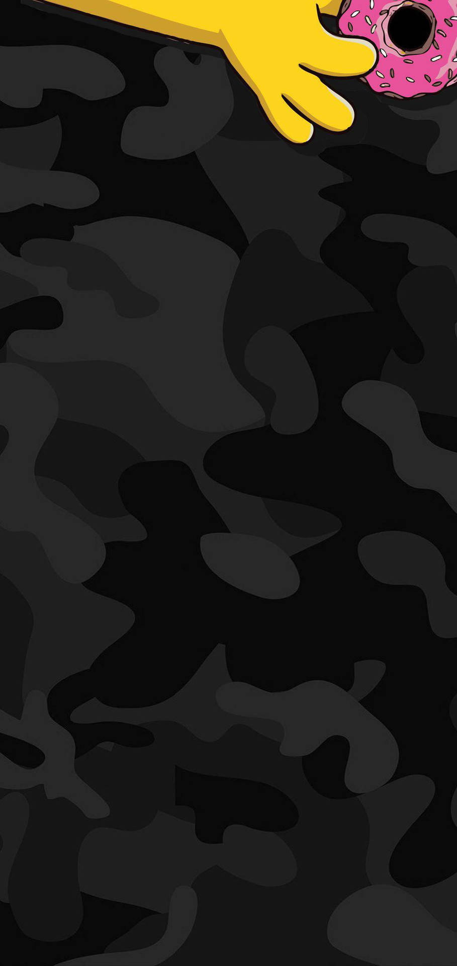 Samsung S10 Homer Simpson Camouflage Background