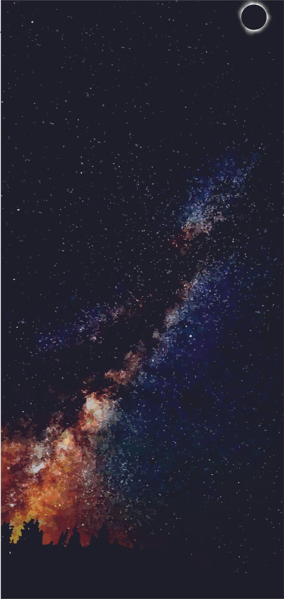 Samsung S10 Milky Way Galaxy Background