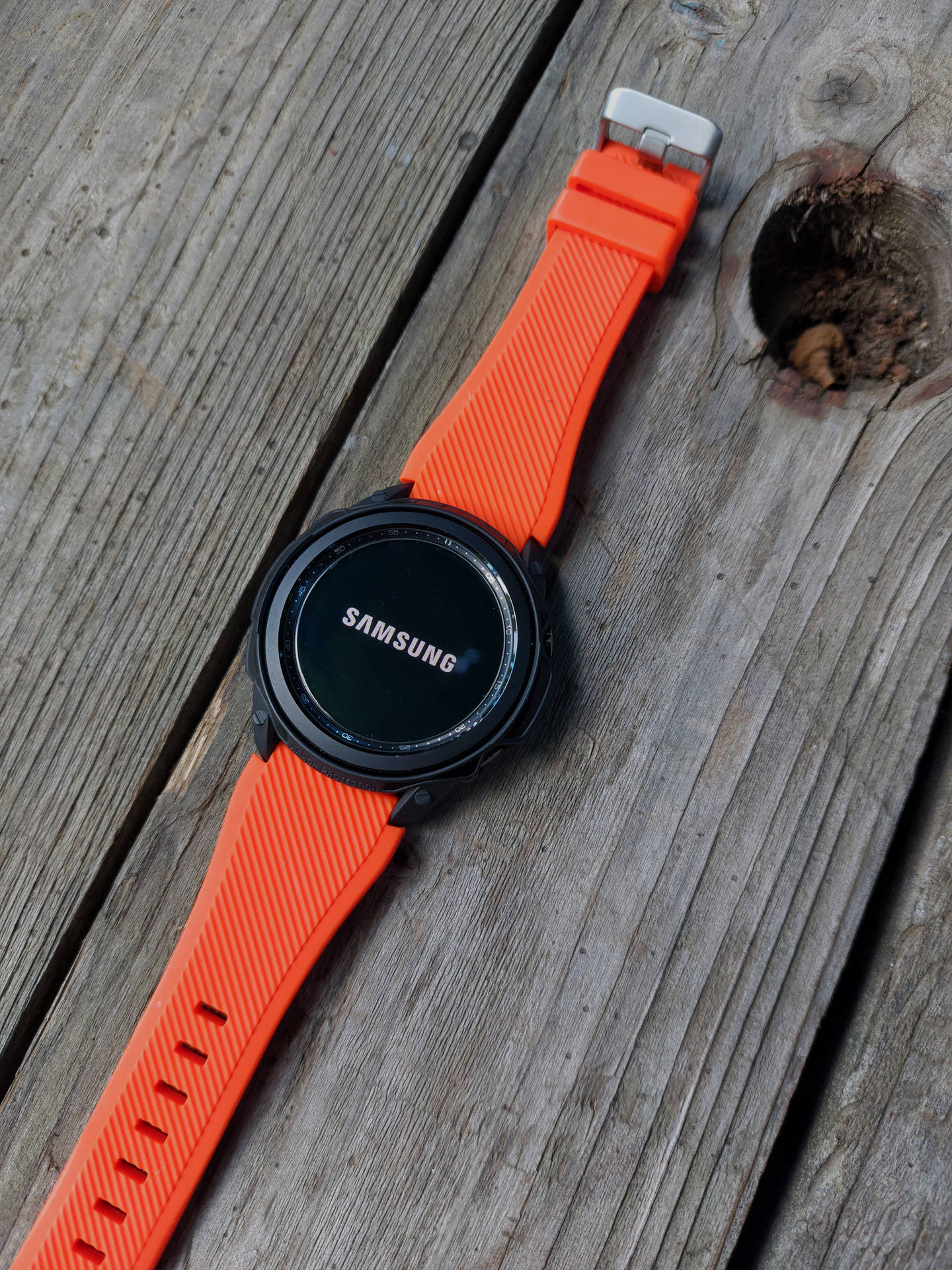 Samsung Smartwatch With Orange Band