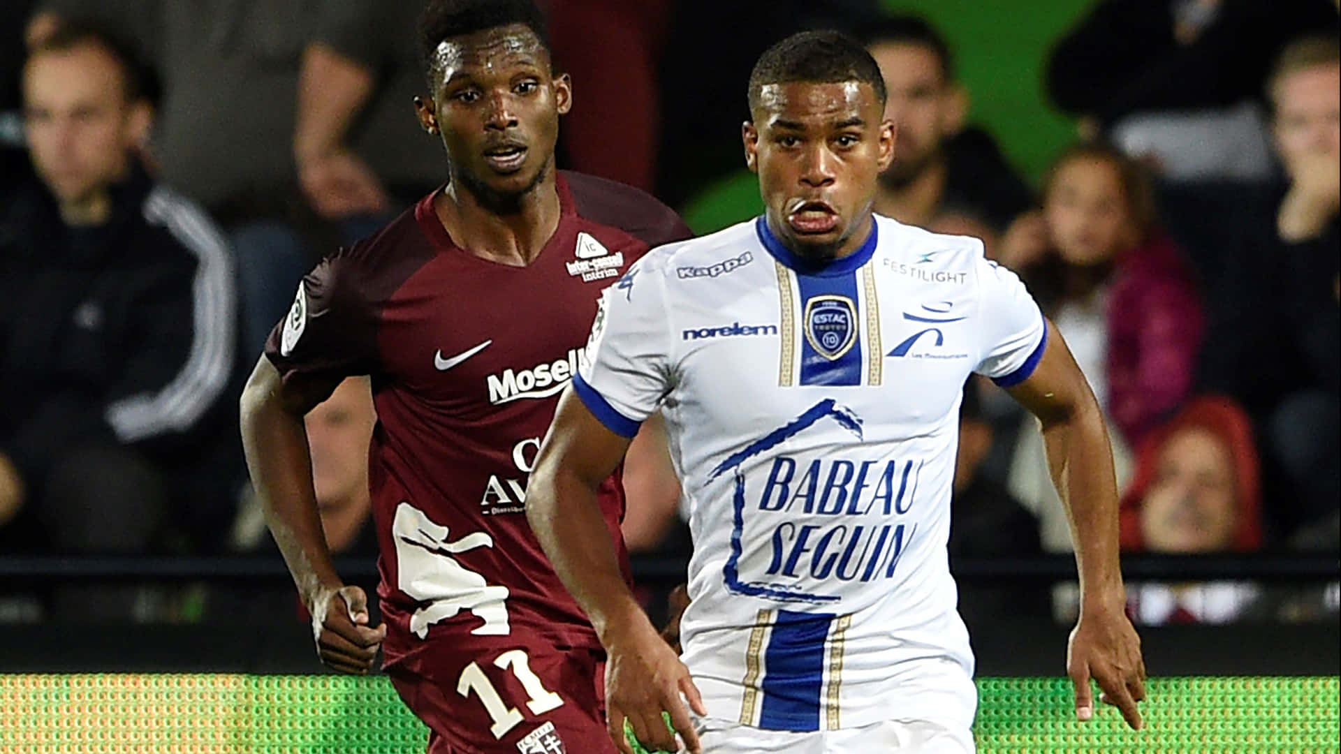 Samuel Grandsirin Action During Match Background