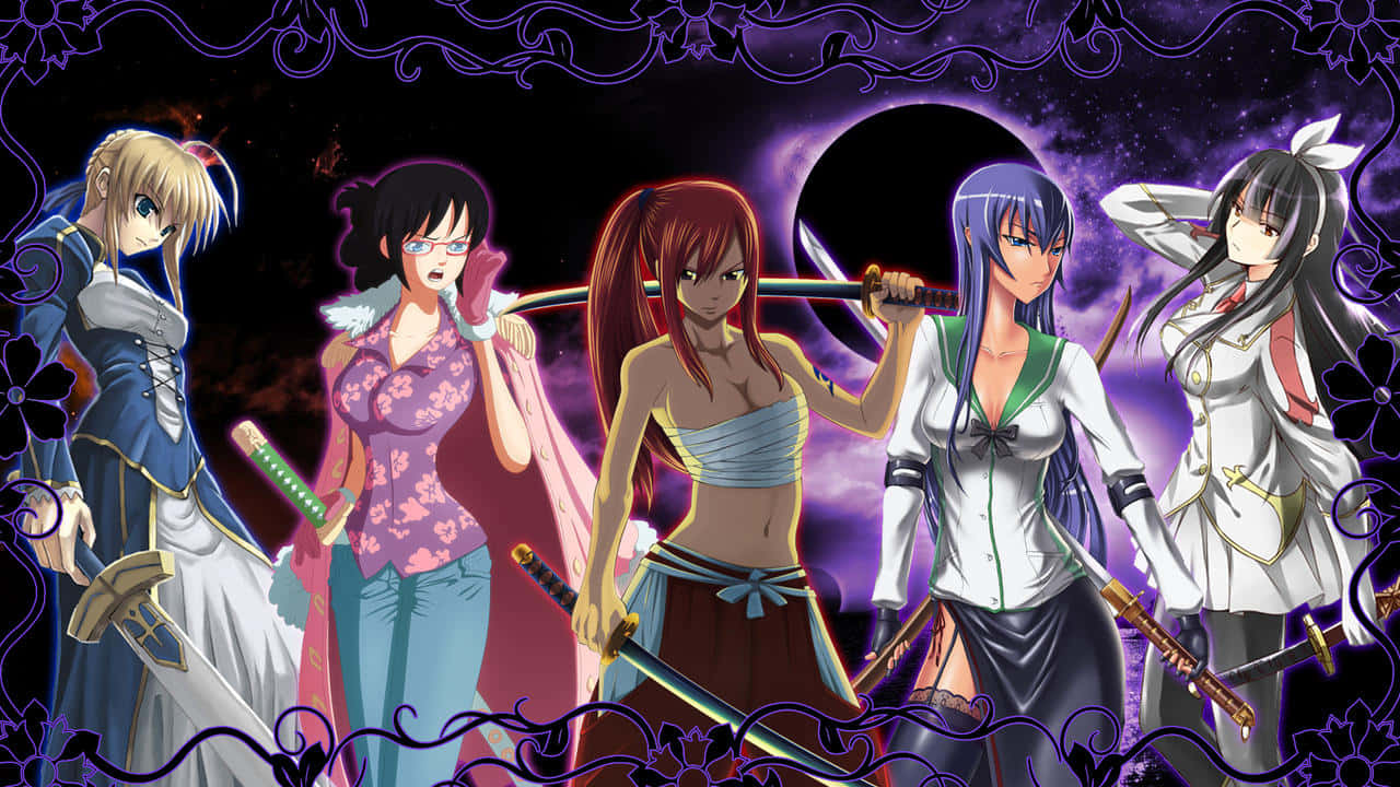 Samurai Anime Female Sword Users Background