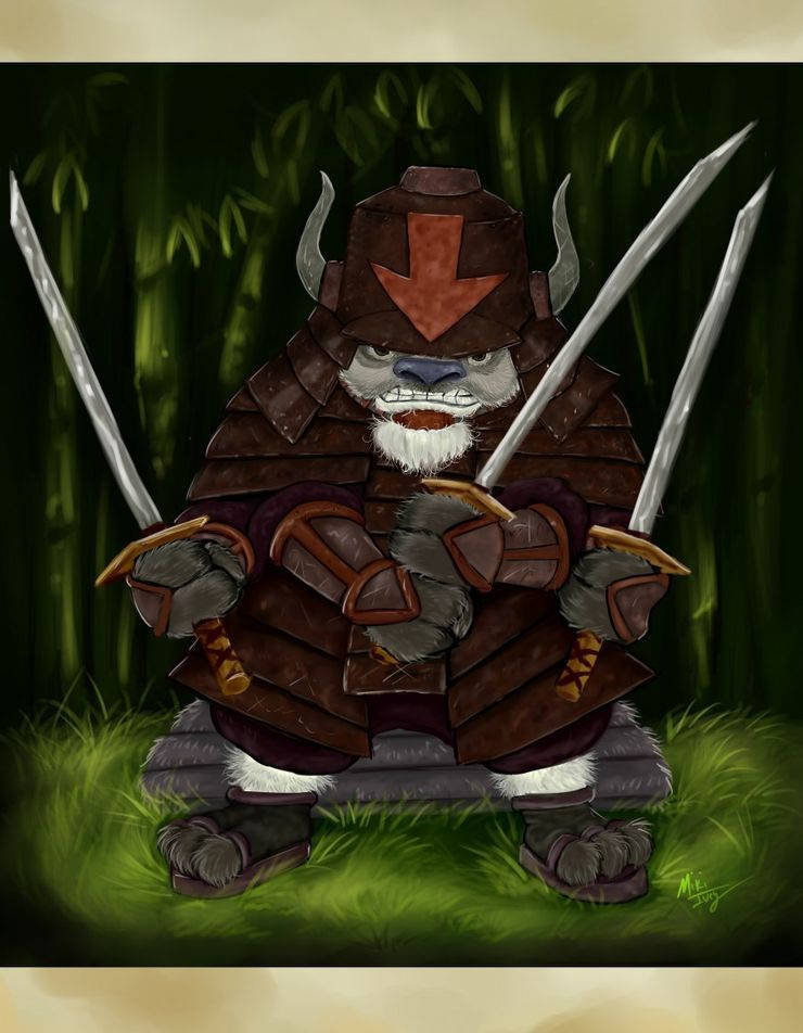Samurai Appa Digital Art Background