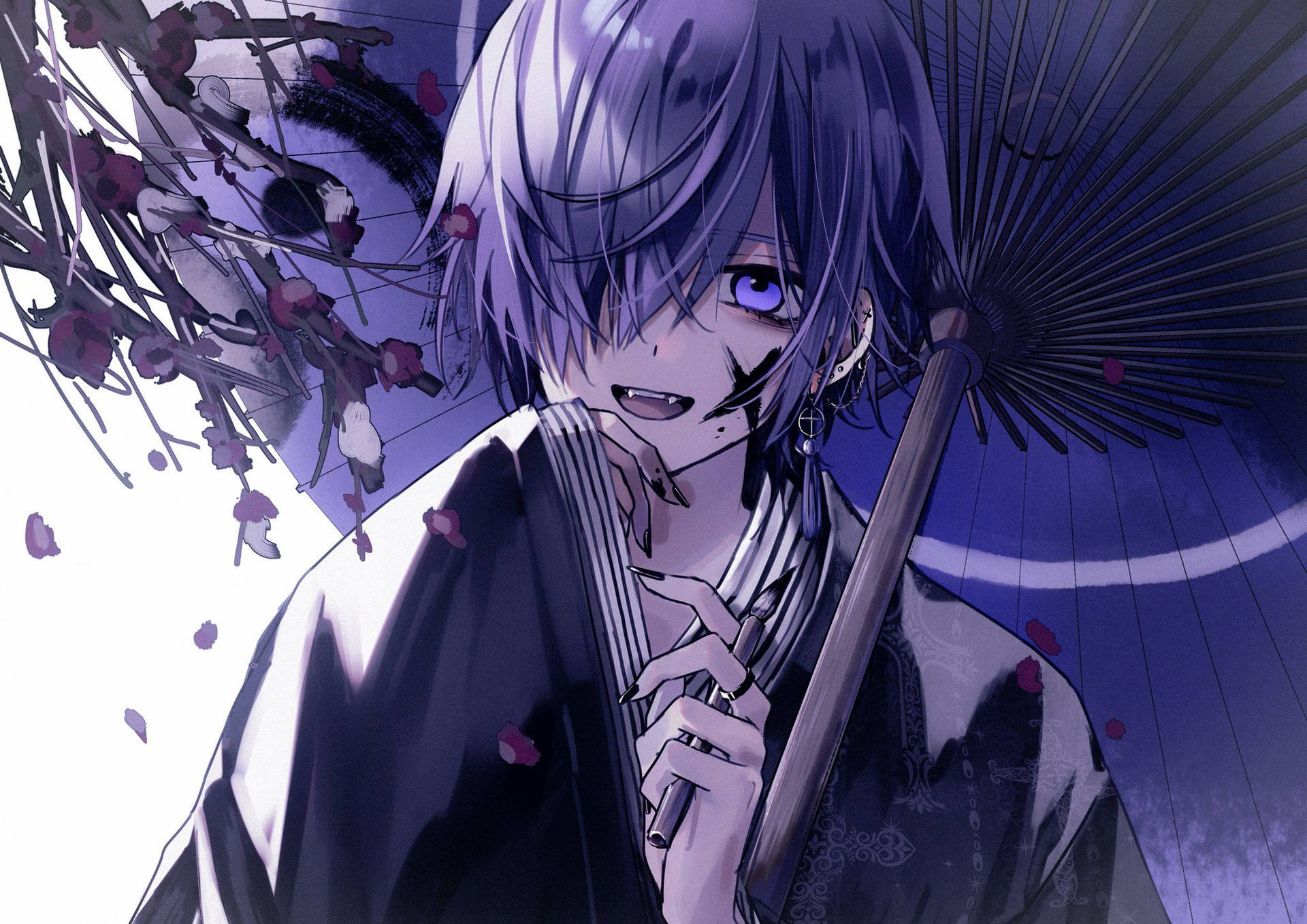 Samurai Boy Edgy Anime Pfp Background