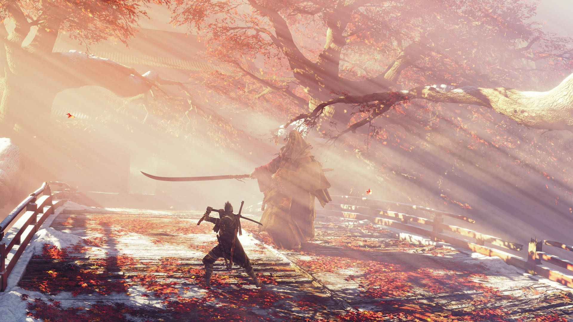 Samurai Warrior With Sword Background