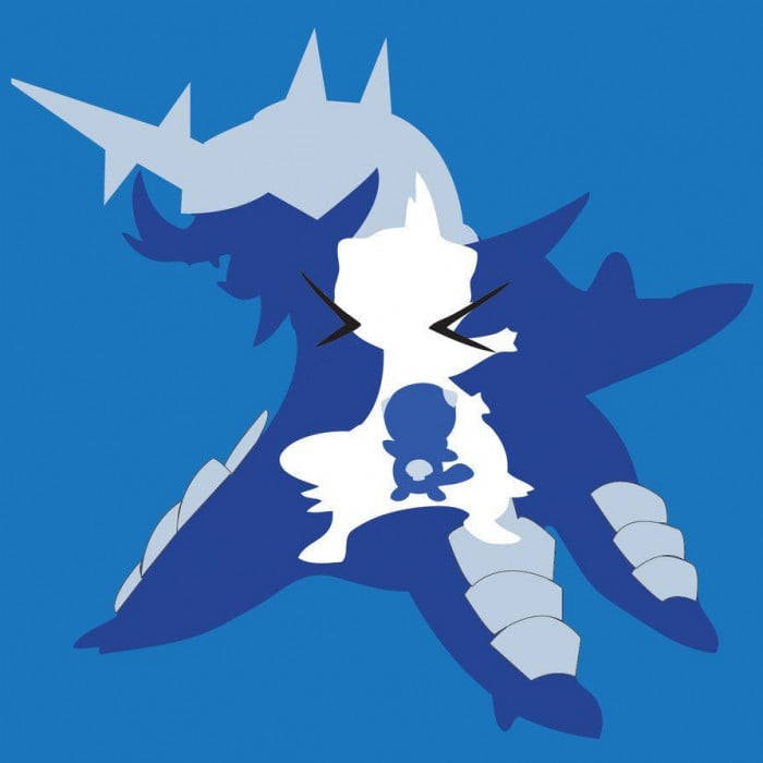 Samurott In Minimalistic Design Background