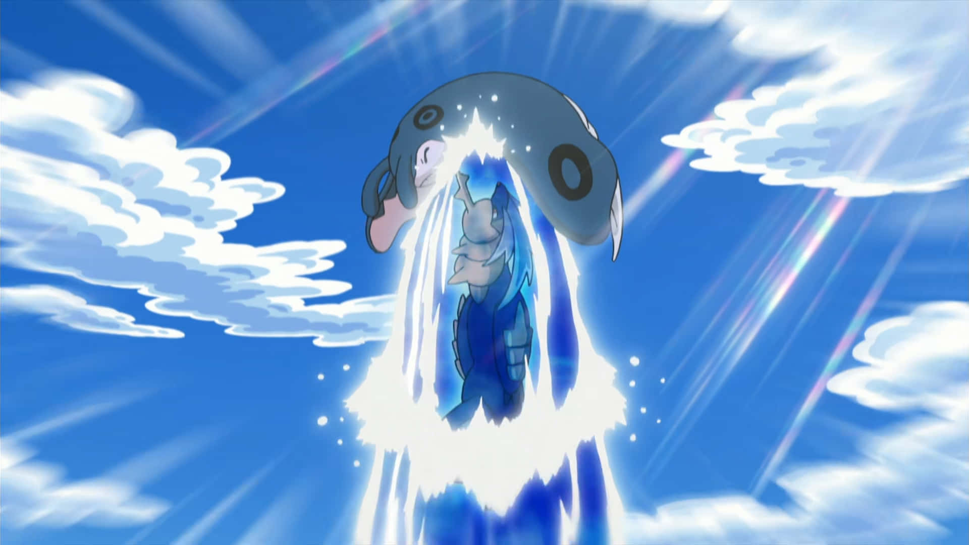 Samurott Pushing Mantine Art Background