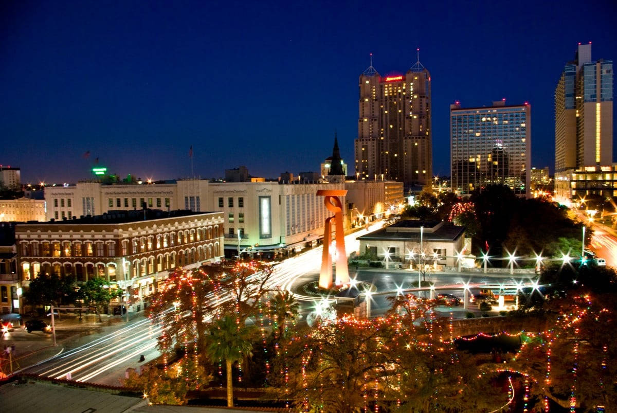 San Antonio Busy Streets Background