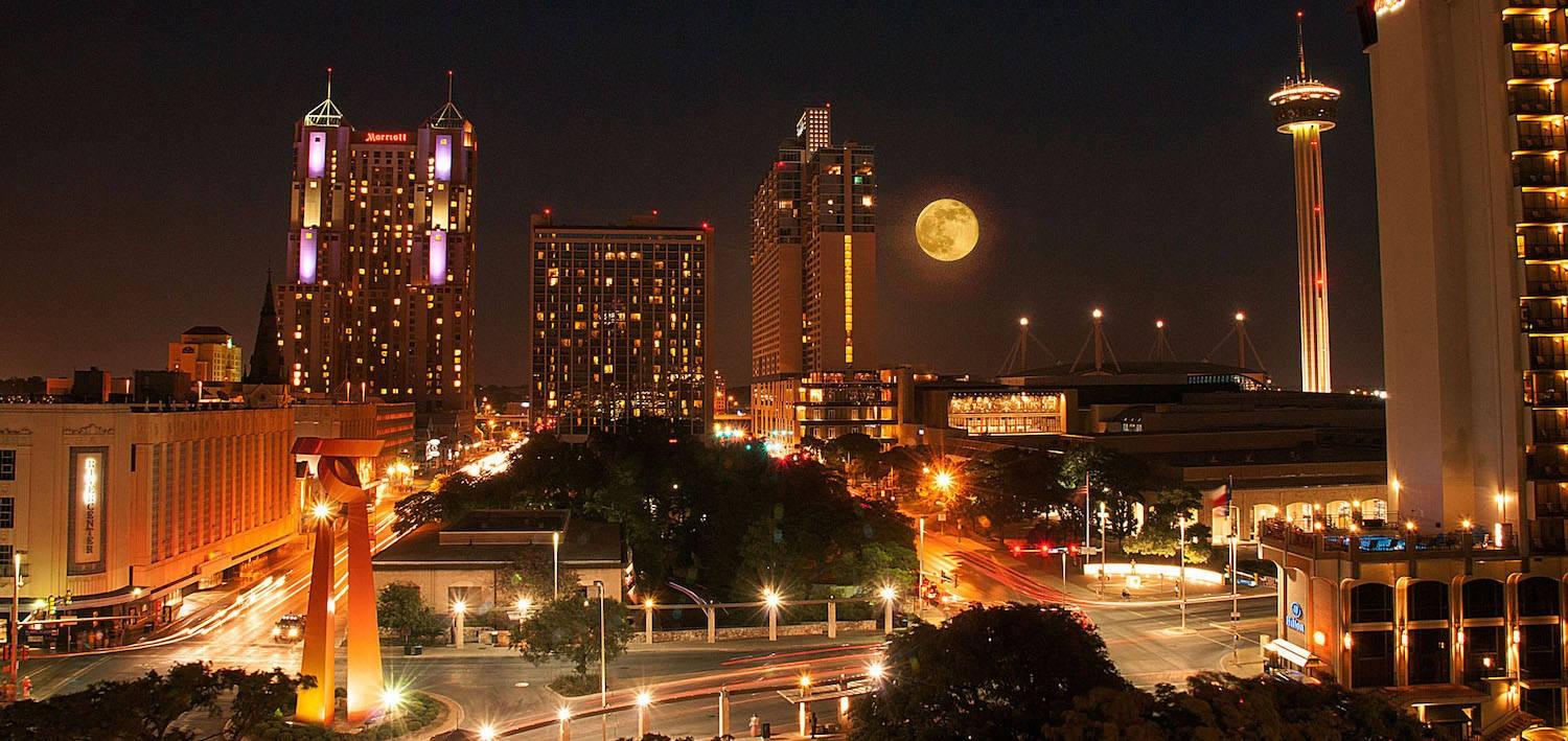 San Antonio Moon Background