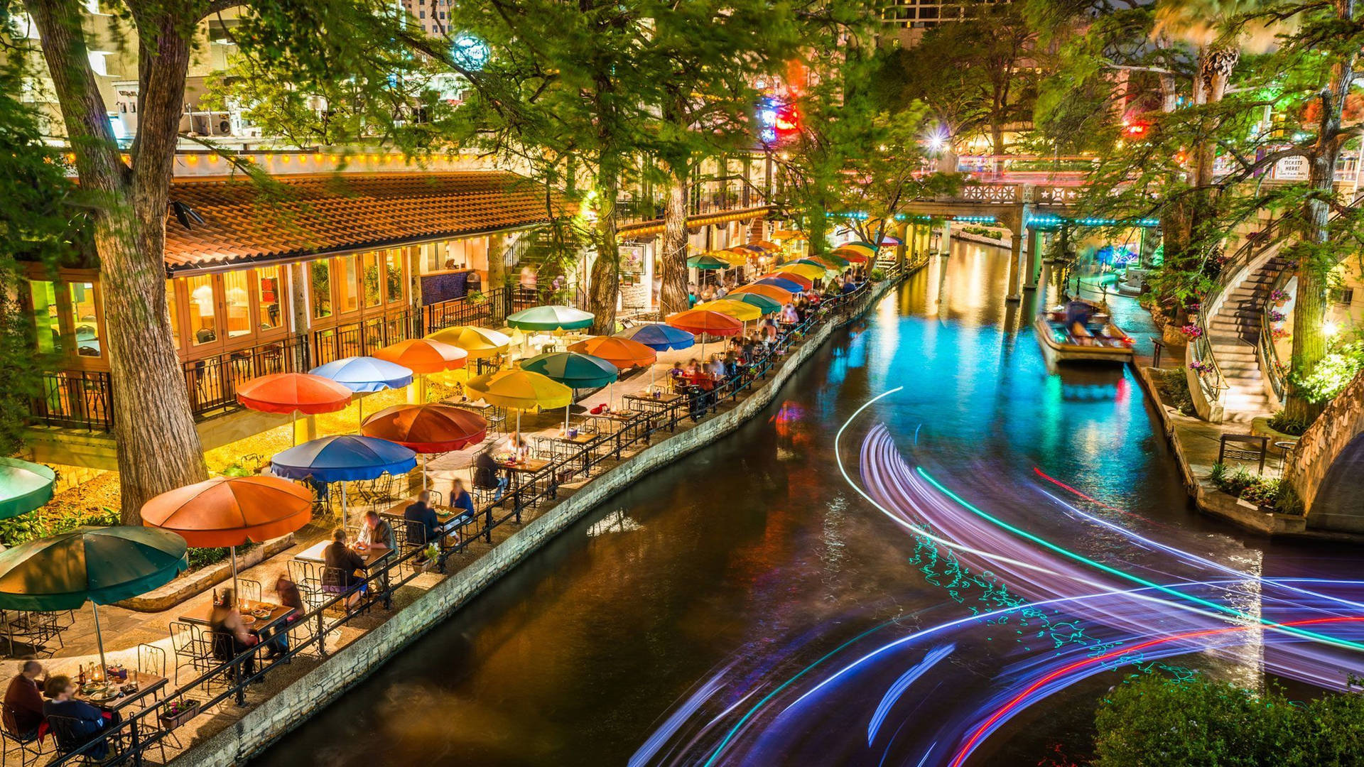 San Antonio Night Life Background