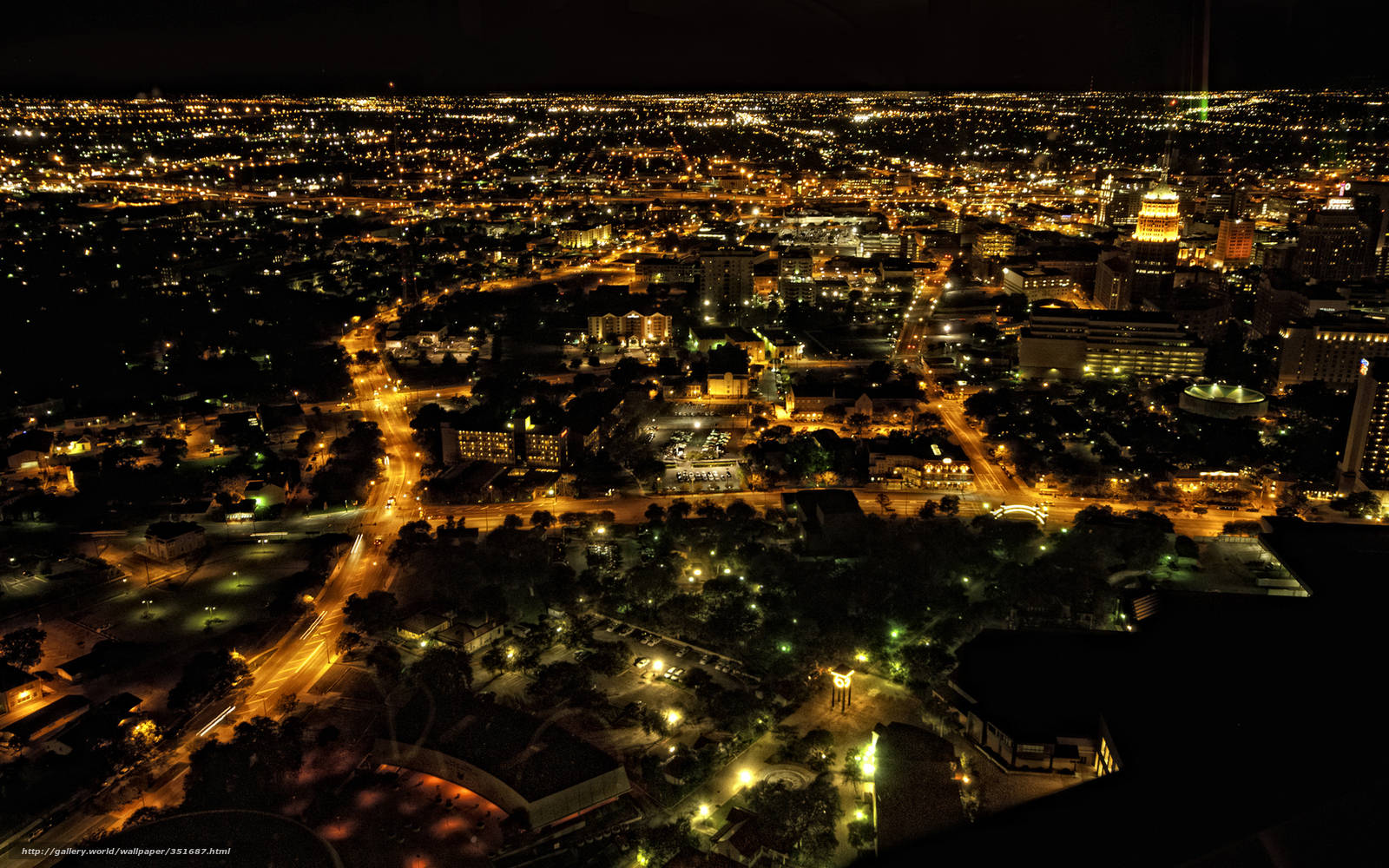 San Antonio Night Lights Background