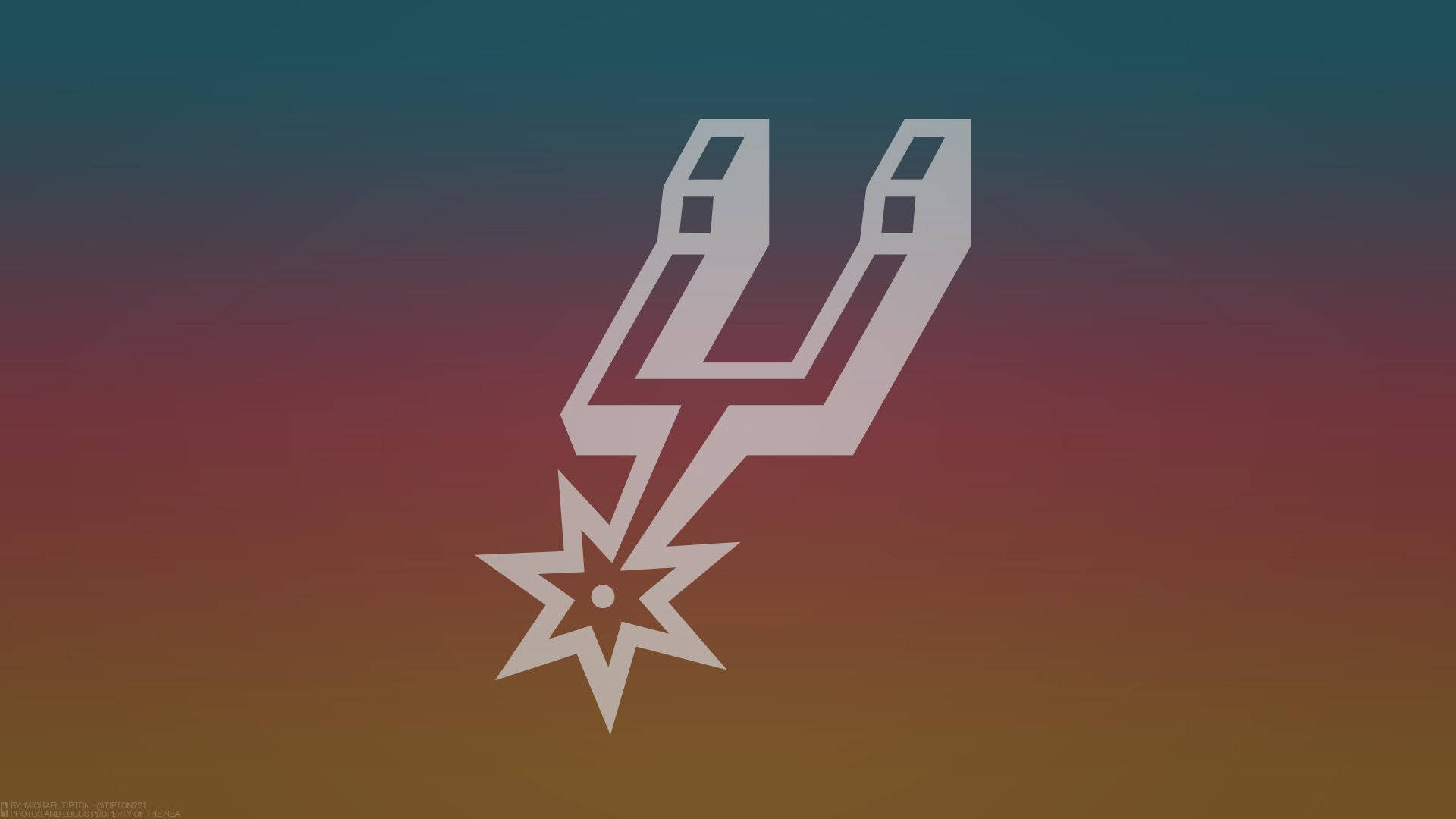 San Antonio Spurs Icon Gradient Background