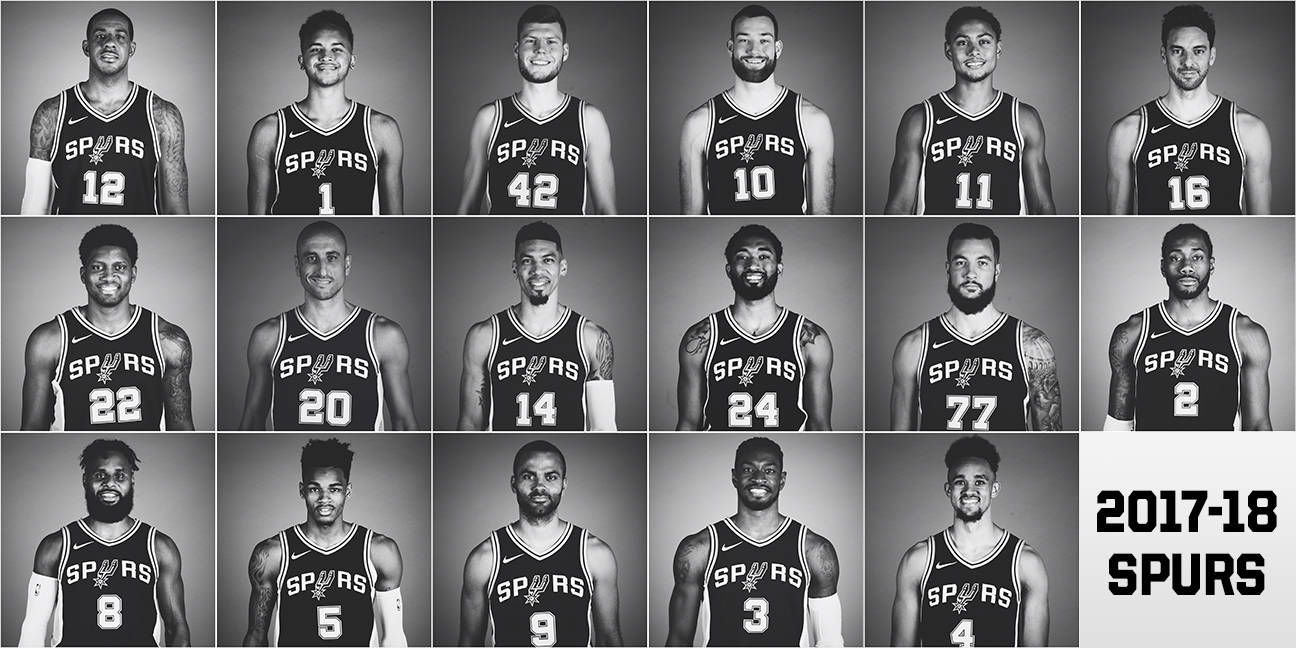 San Antonio Spurs Team Ready For The Opening Night Background