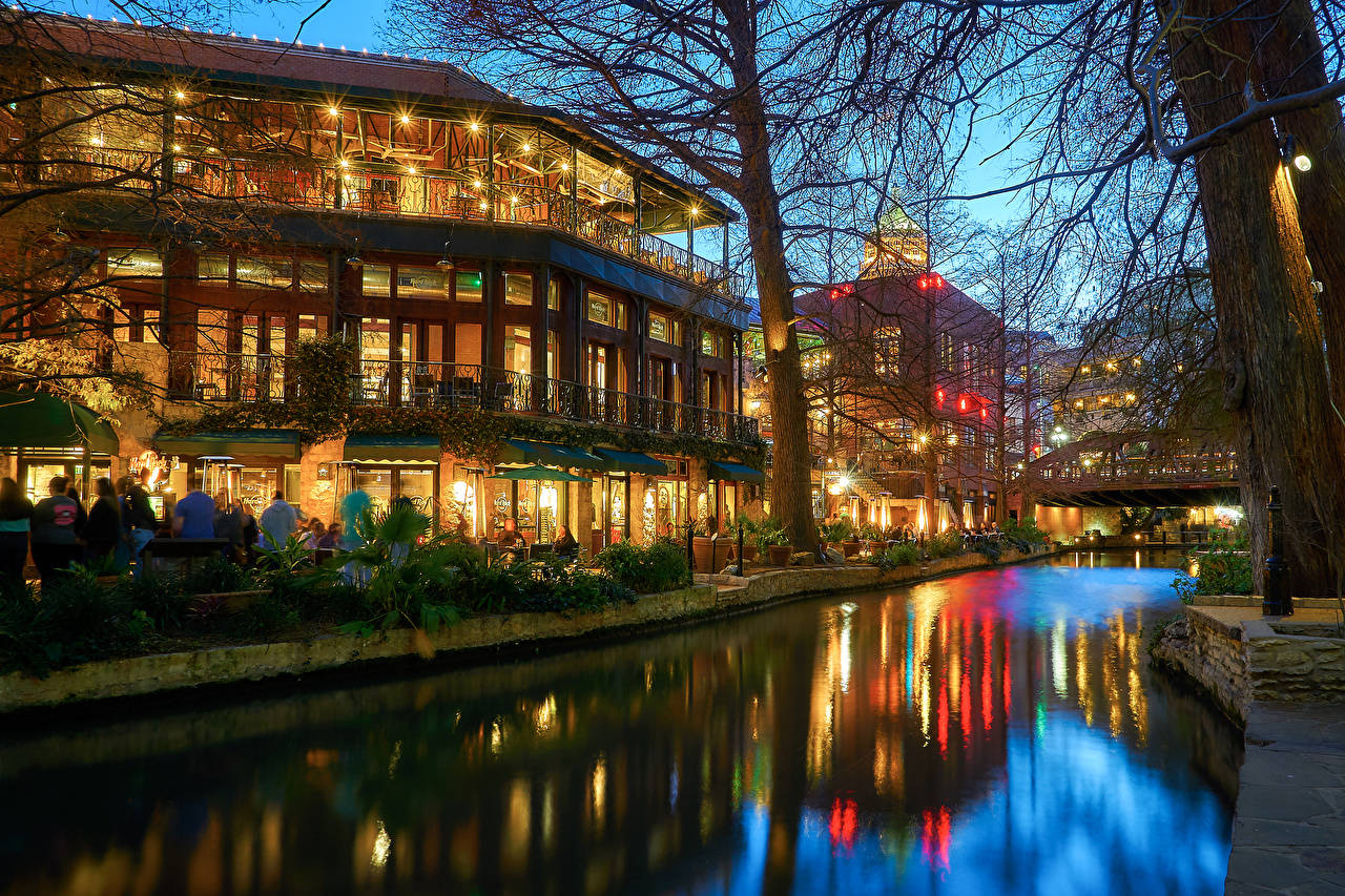 San Antonio Tungsten Lights Background