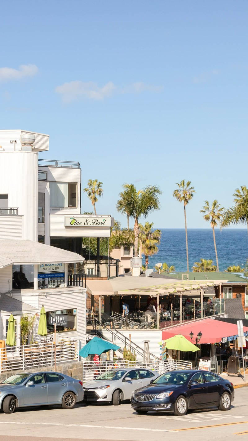 San Diego Beachside Food Complex Background