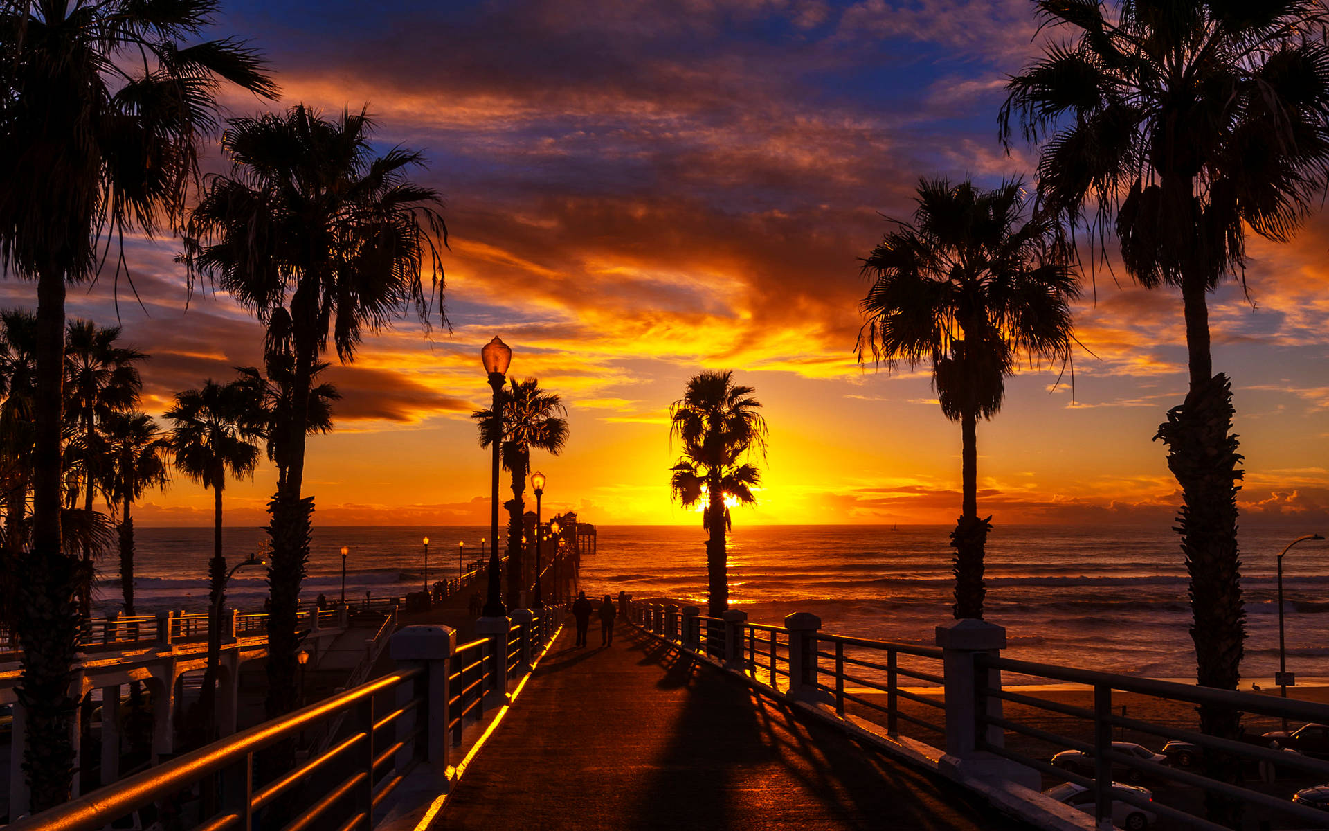 San Diego California Sunset Background