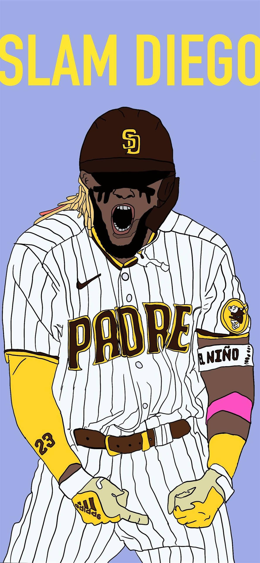 San Diego Padres Tatis Jr. Art Background