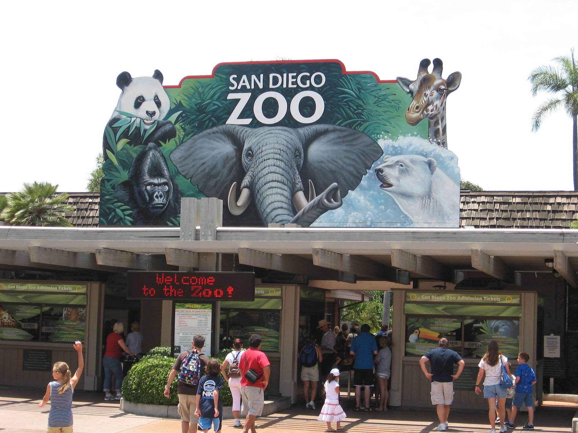 San Diego Zoo Front Sign Background