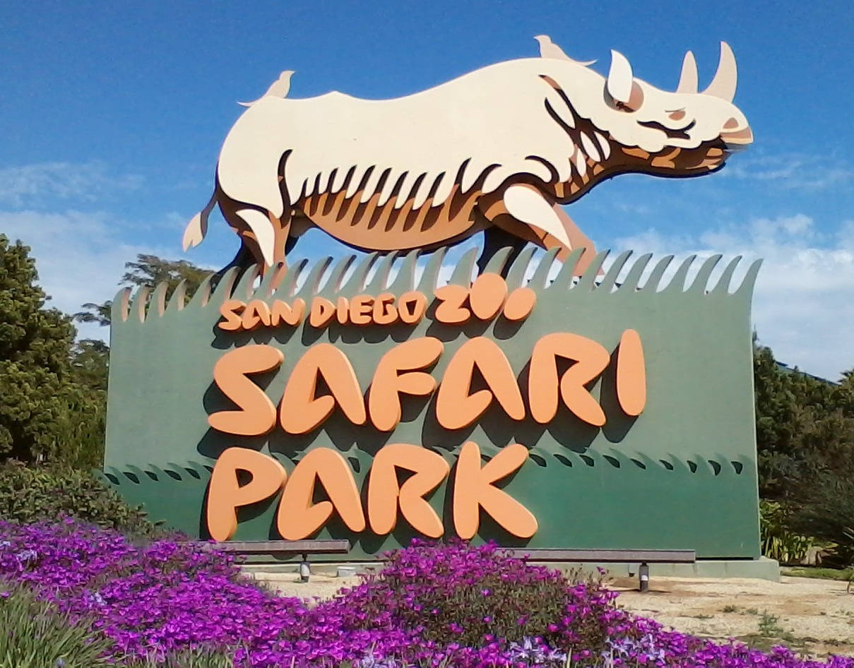 San Diego Zoo Safari Park Sign Background