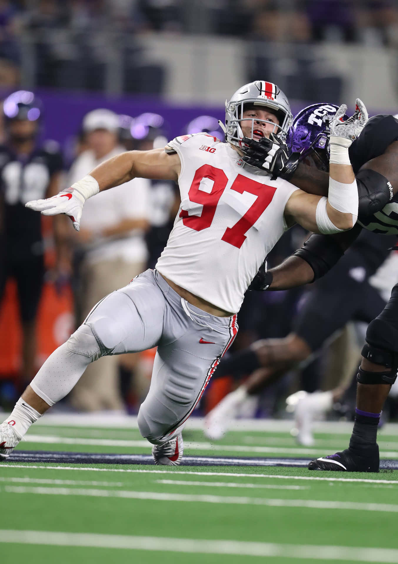 San Francisco 49er Defensive End Nick Bosa Poses With New Jersey.