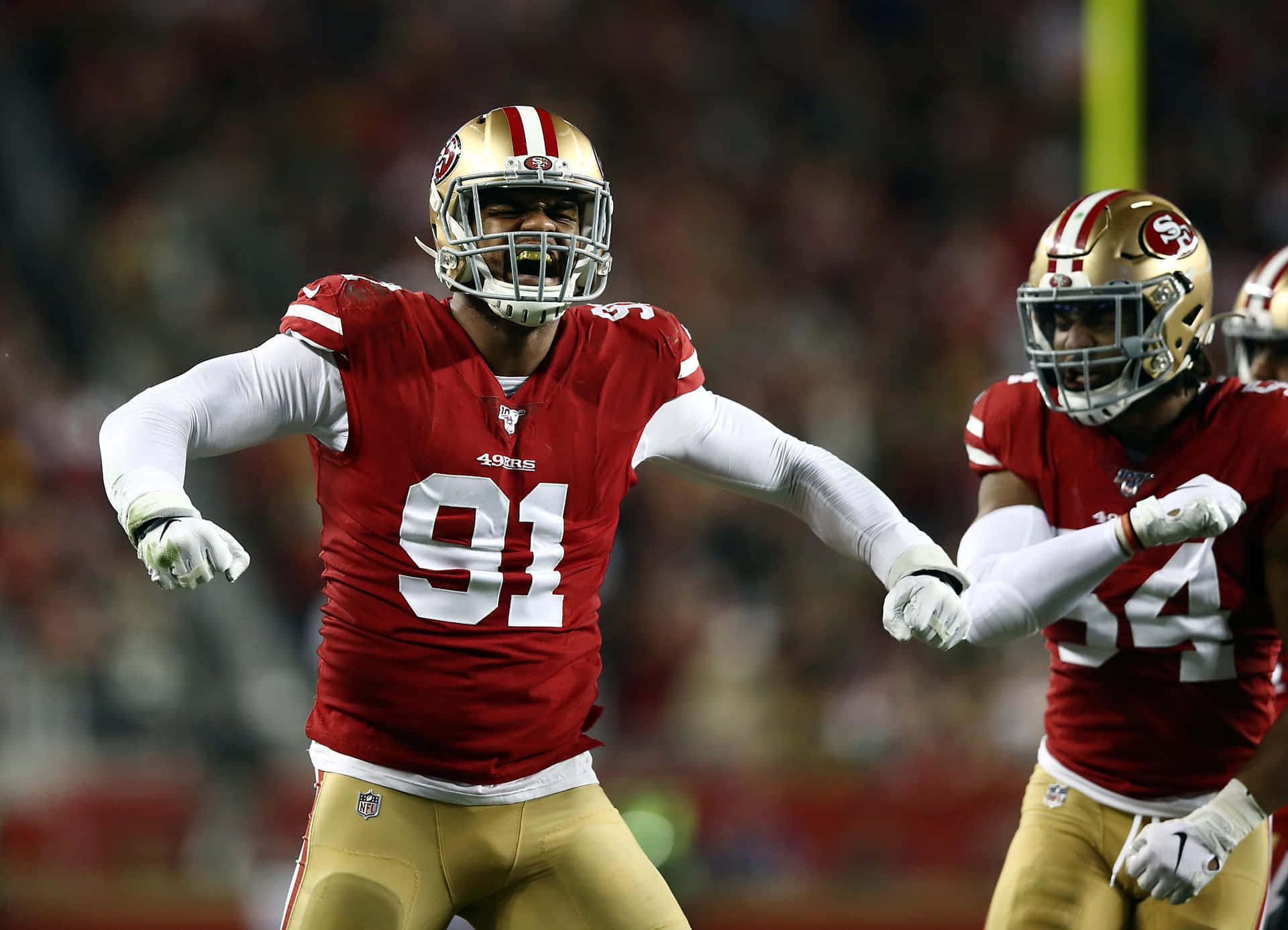 San Francisco 49ers Arik Armstead Against Green Bay Packers 201 Background