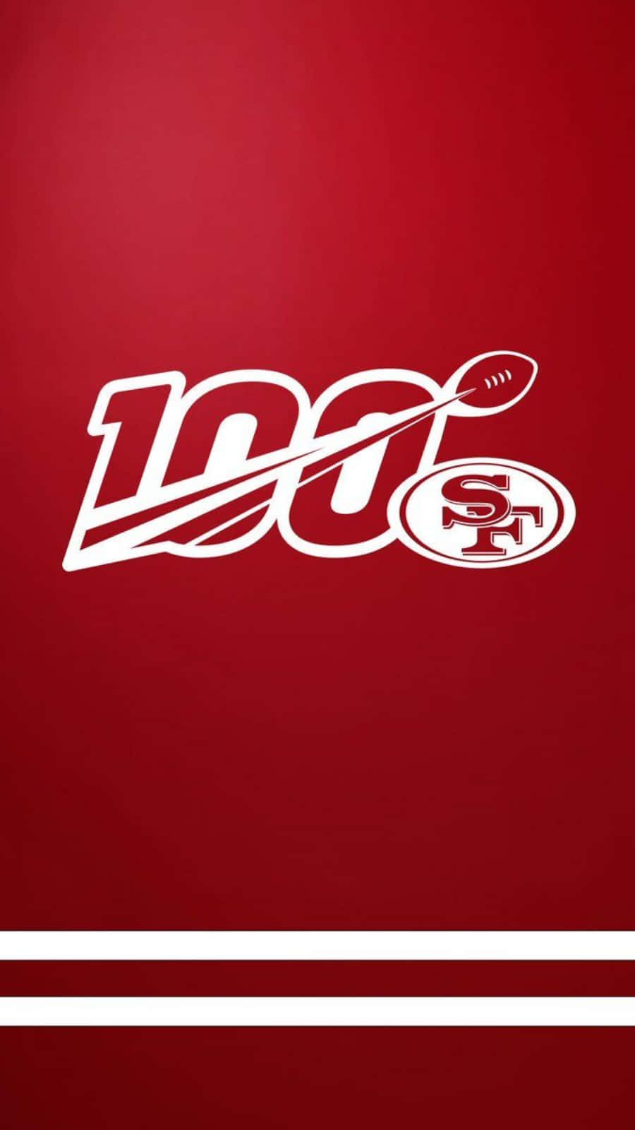 San Francisco 49ers Logo On A Red Background Background