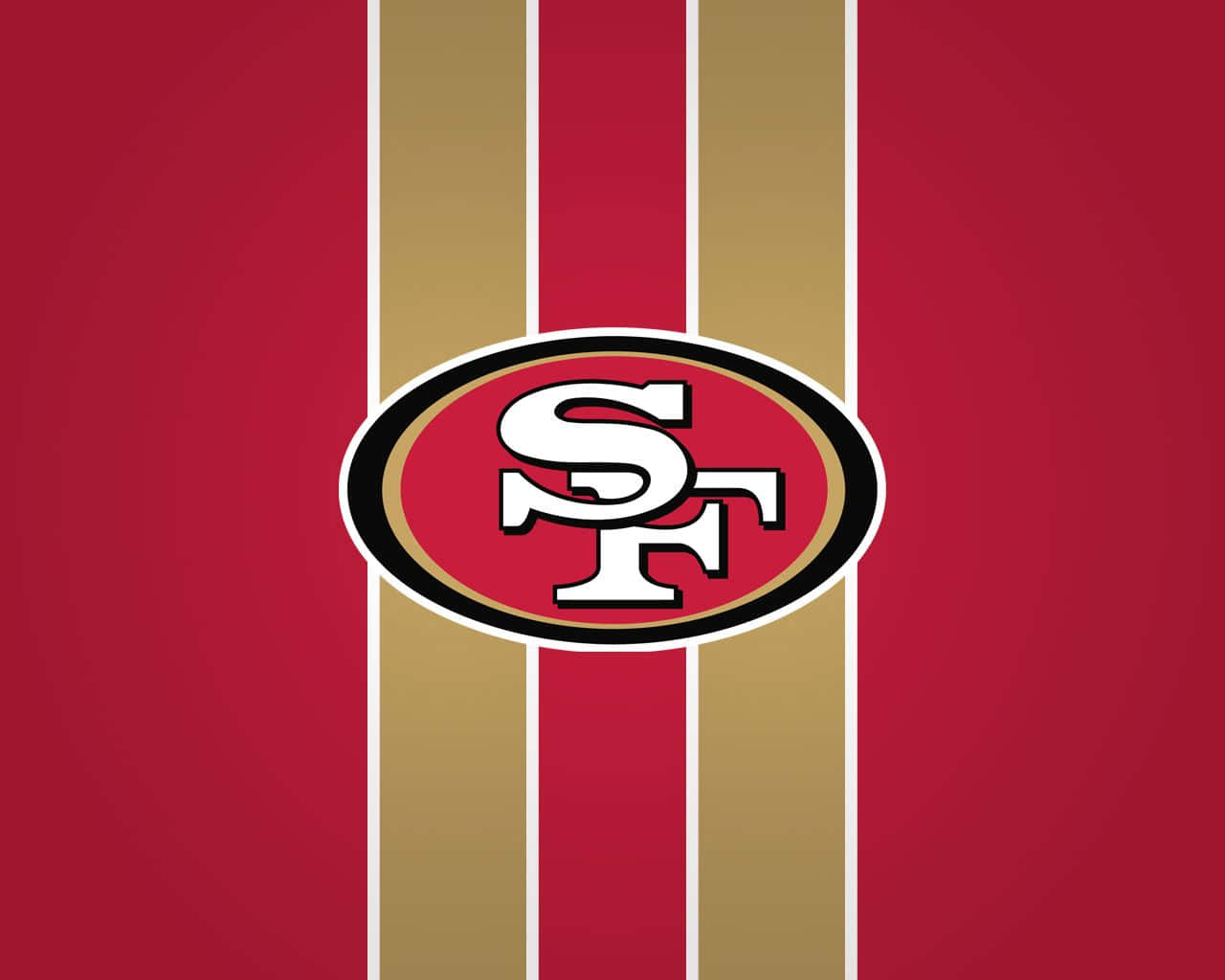 San Francisco 49ers Logo With Gold Stripes