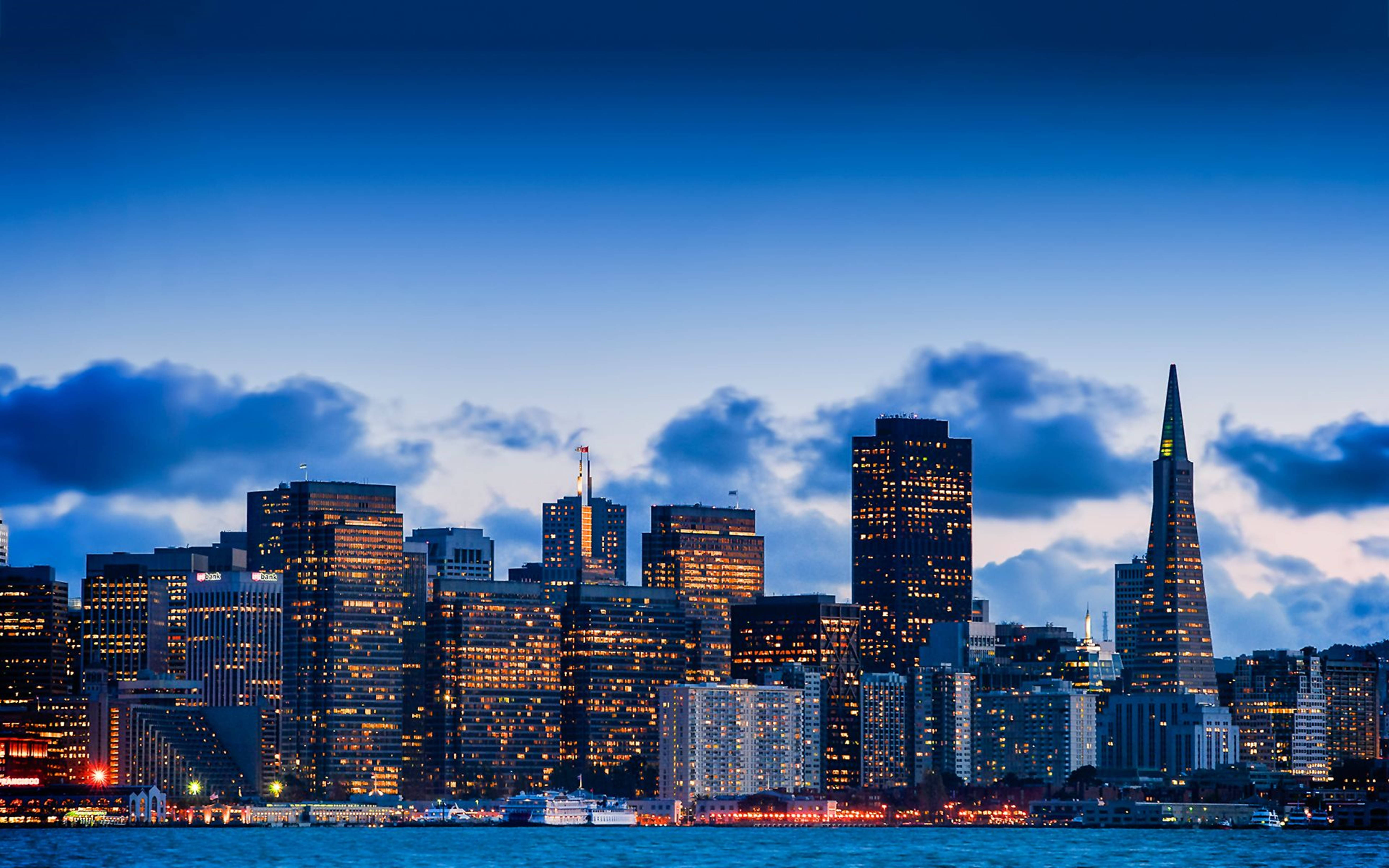 San Francisco 4k Blue Skyline Background