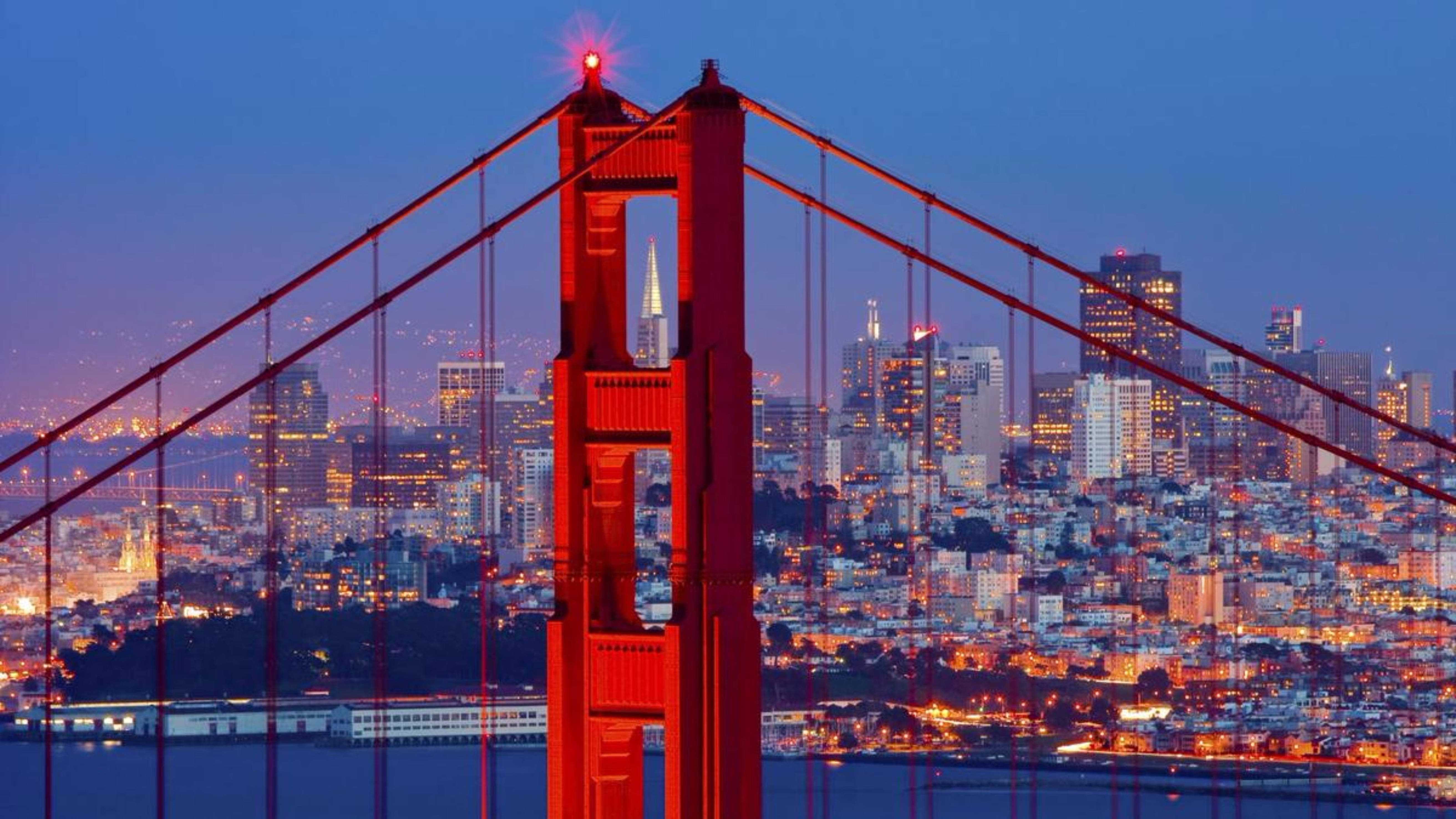 San Francisco 4k Bridge City View Background