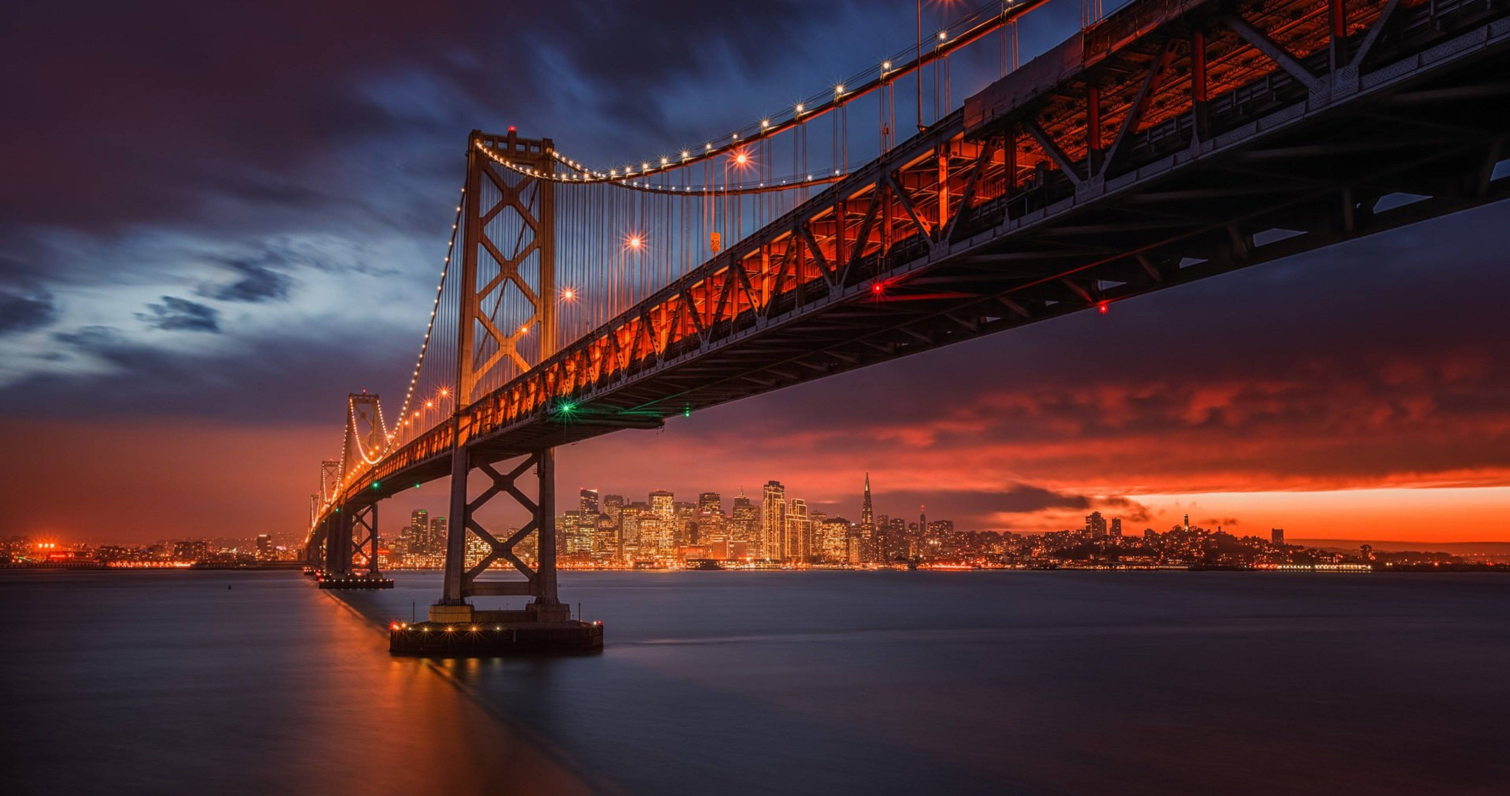 San Francisco 4k Golden Gate Bridge Panorama Background