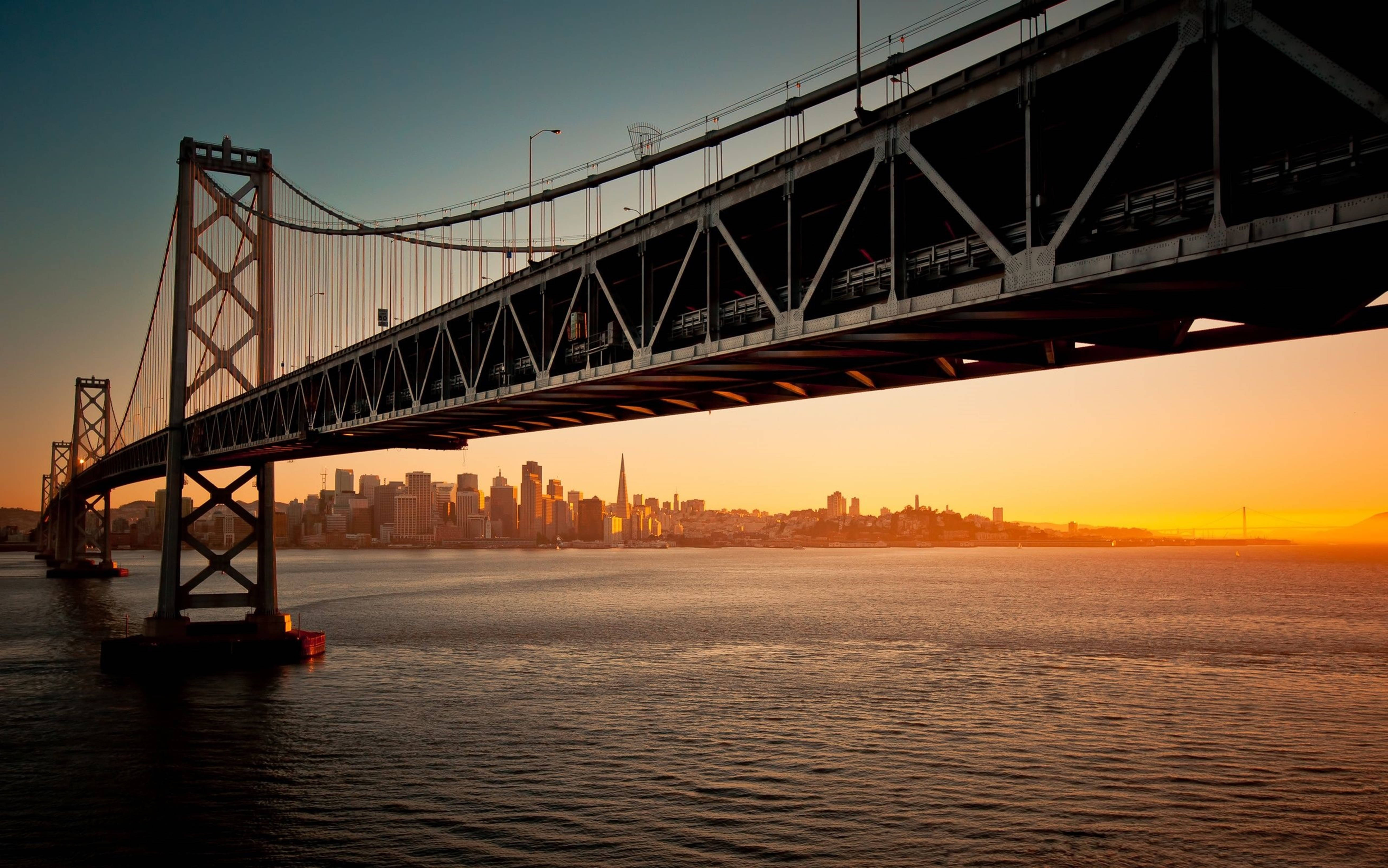 San Francisco 4k Golden Gate Bridge Sunset Background