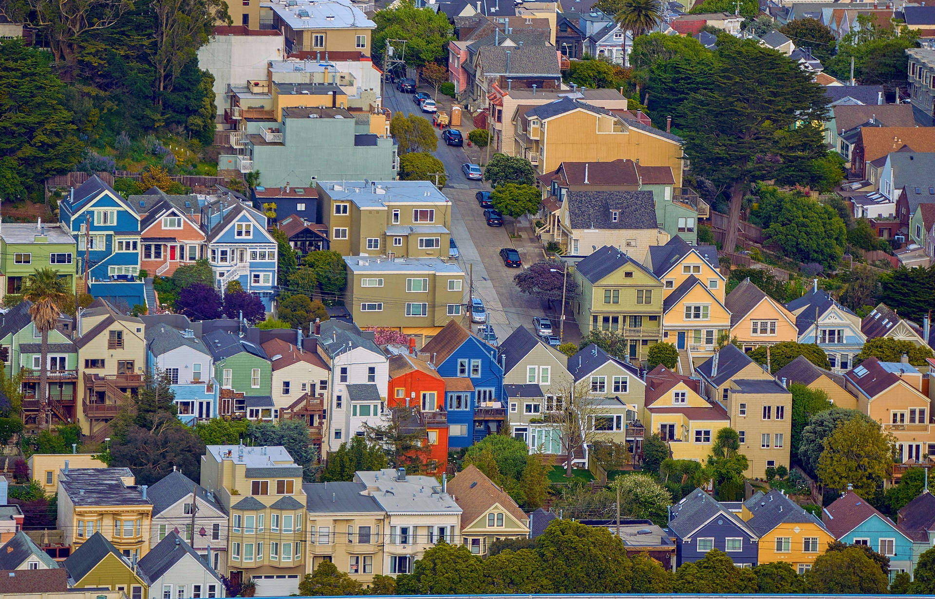 San Francisco Aerial Village Background