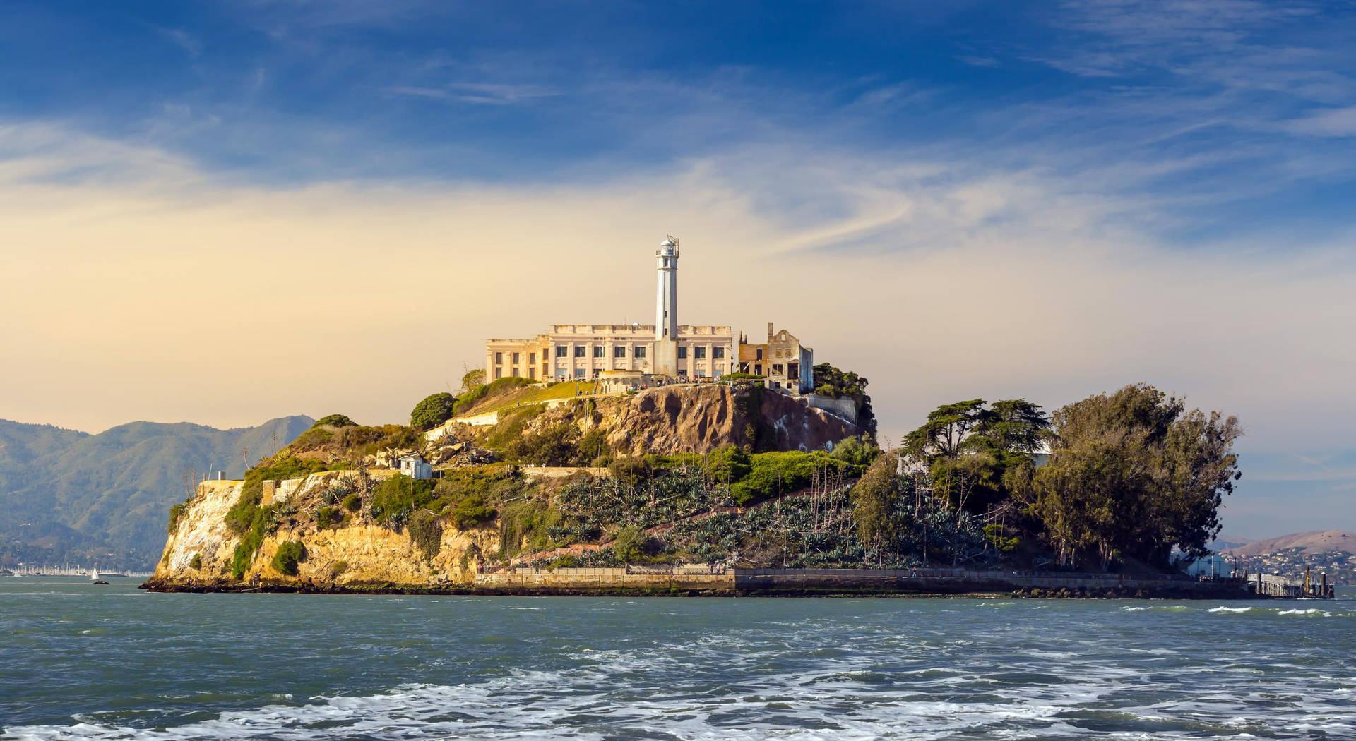 San Francisco Alcatraz Prison Island Background