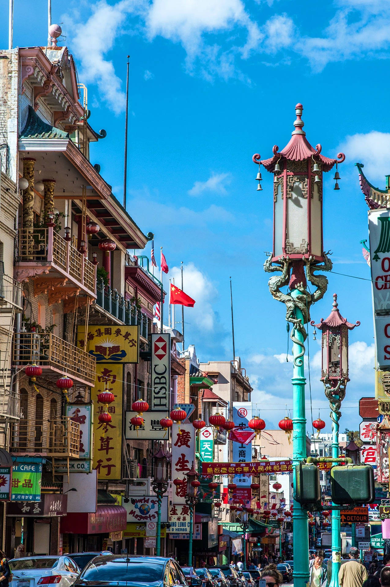 San Francisco California's Chinatown Background
