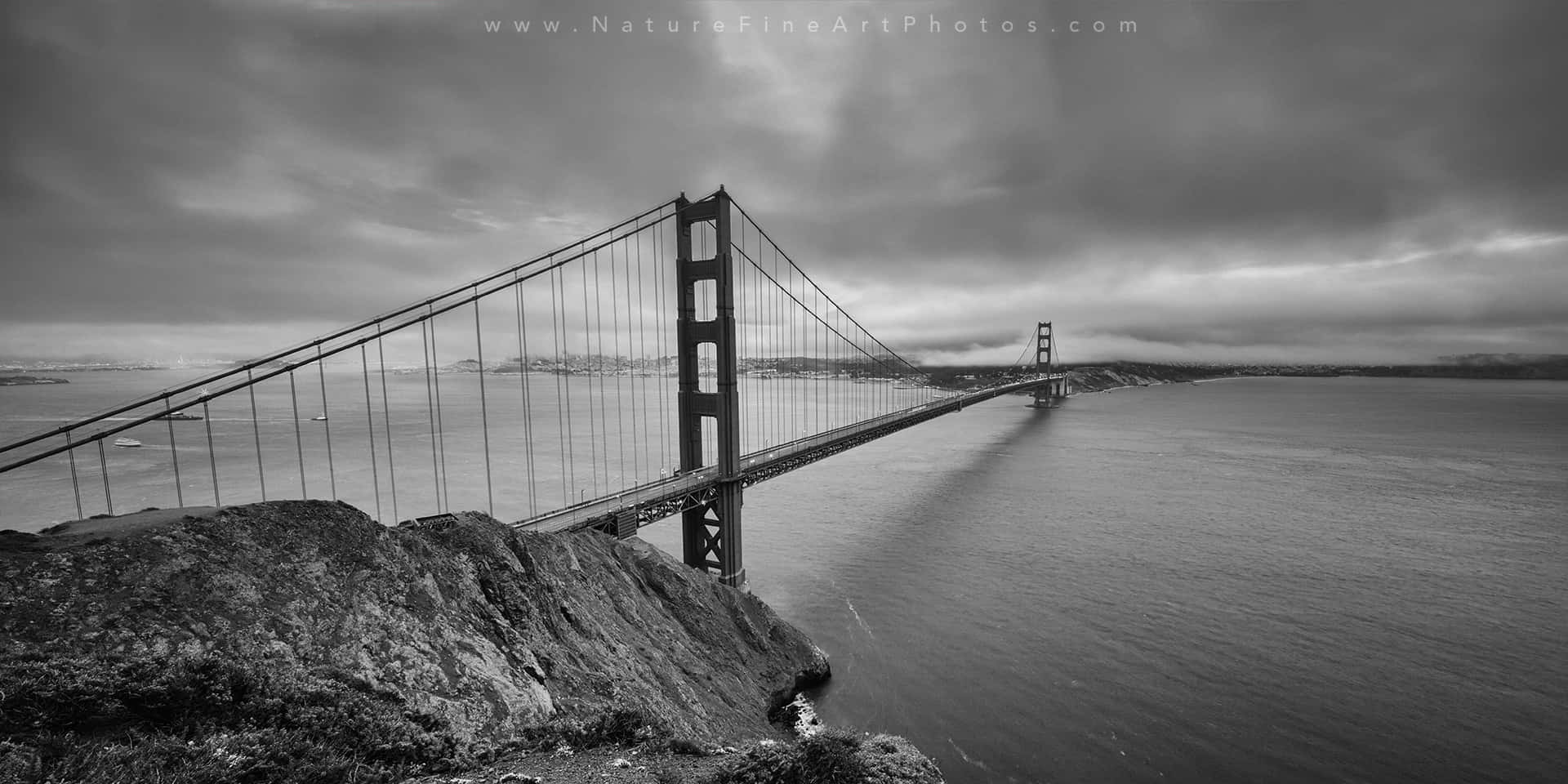 San Francisco Clouds Black And White