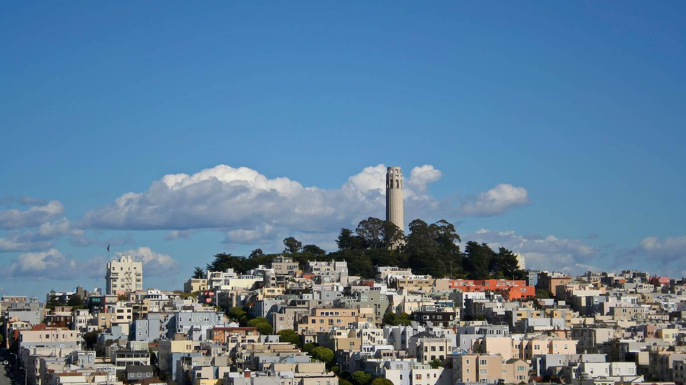 San Francisco Coit Tower Photography Background