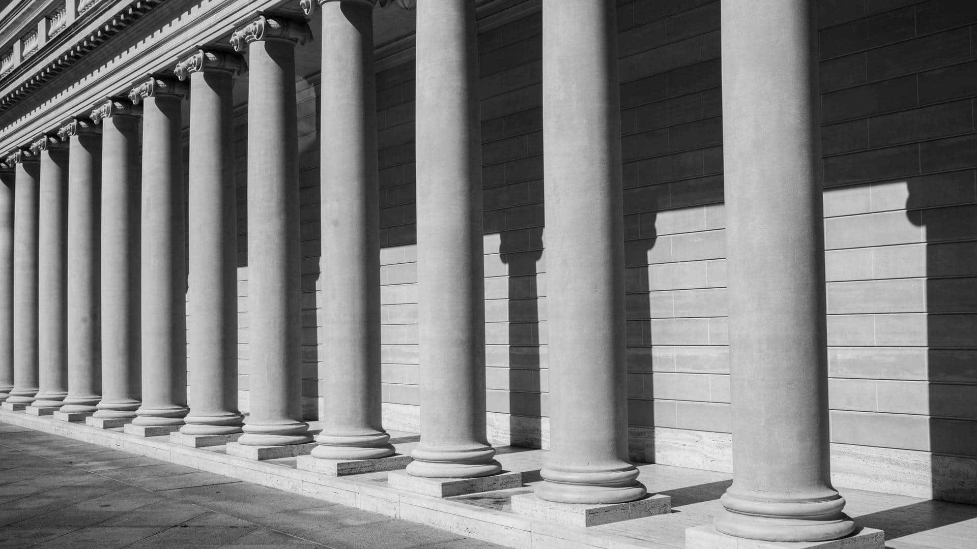 San Francisco Columns Black And White