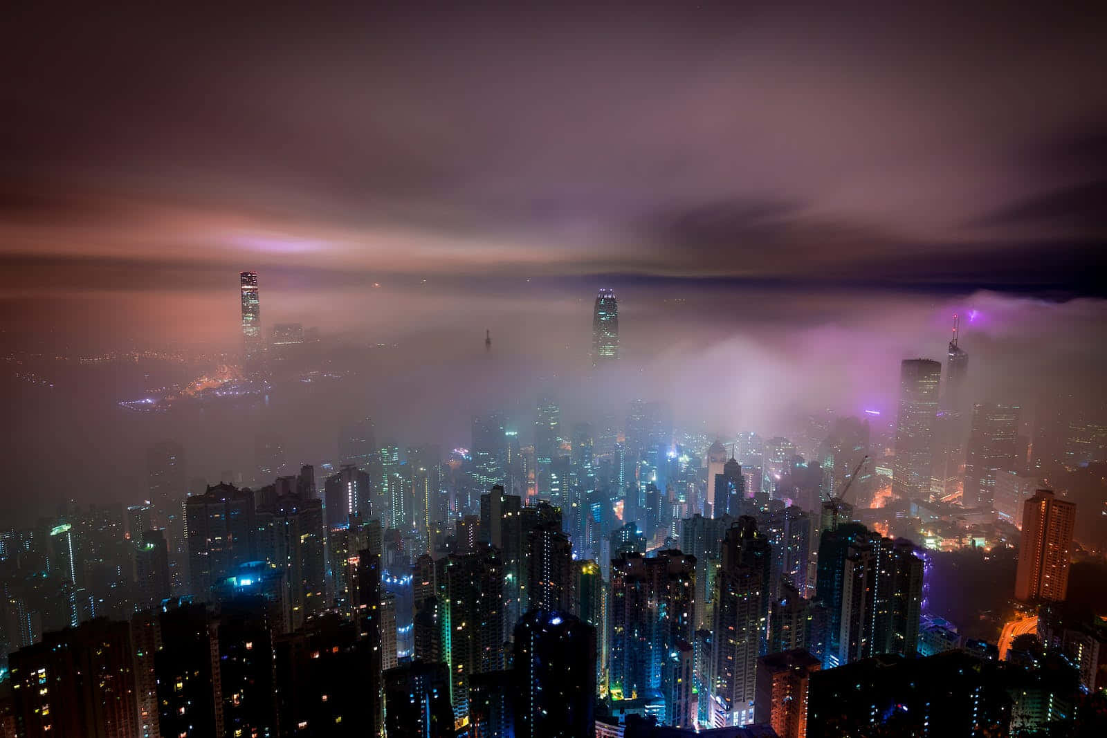 San Francisco Fog Covering City Skyline Background