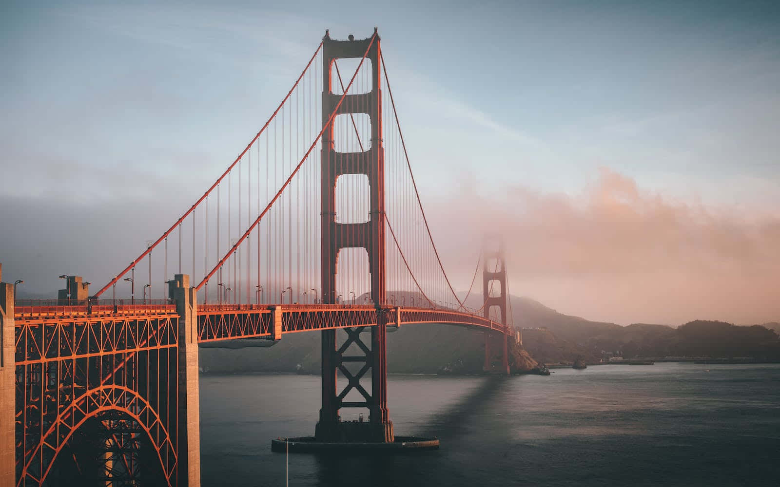 San Francisco Fog Subtly Covered Golden Gate Background