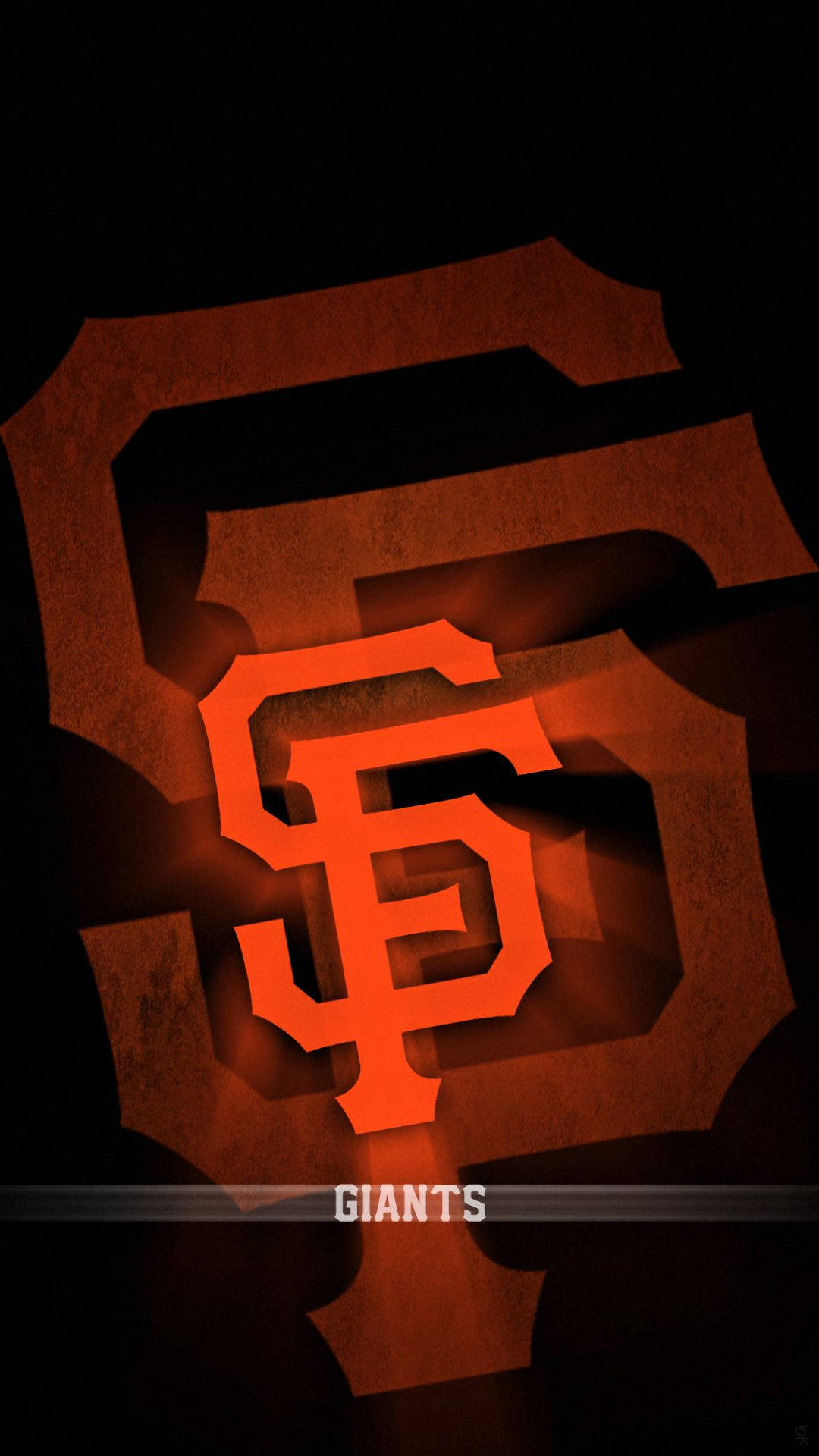 San Francisco Giants Glowing In Red Background