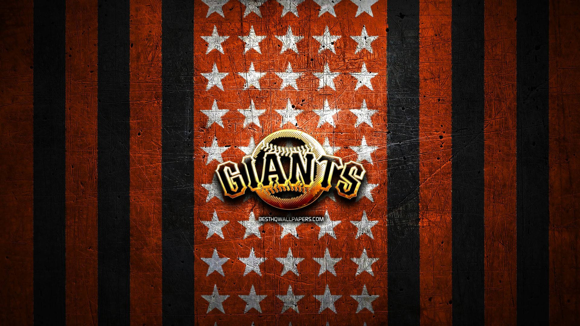 San Francisco Giants Gold And Stars Background