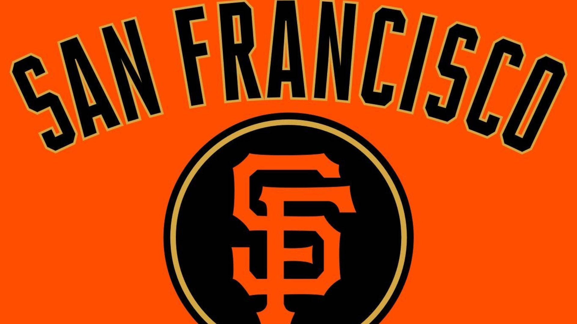 San Francisco Giants On Orange Backdrop Background