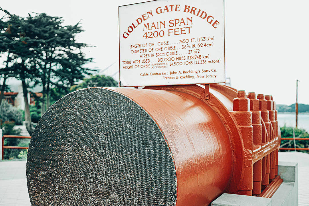 San Francisco Golden Bridge Steel Cable Background