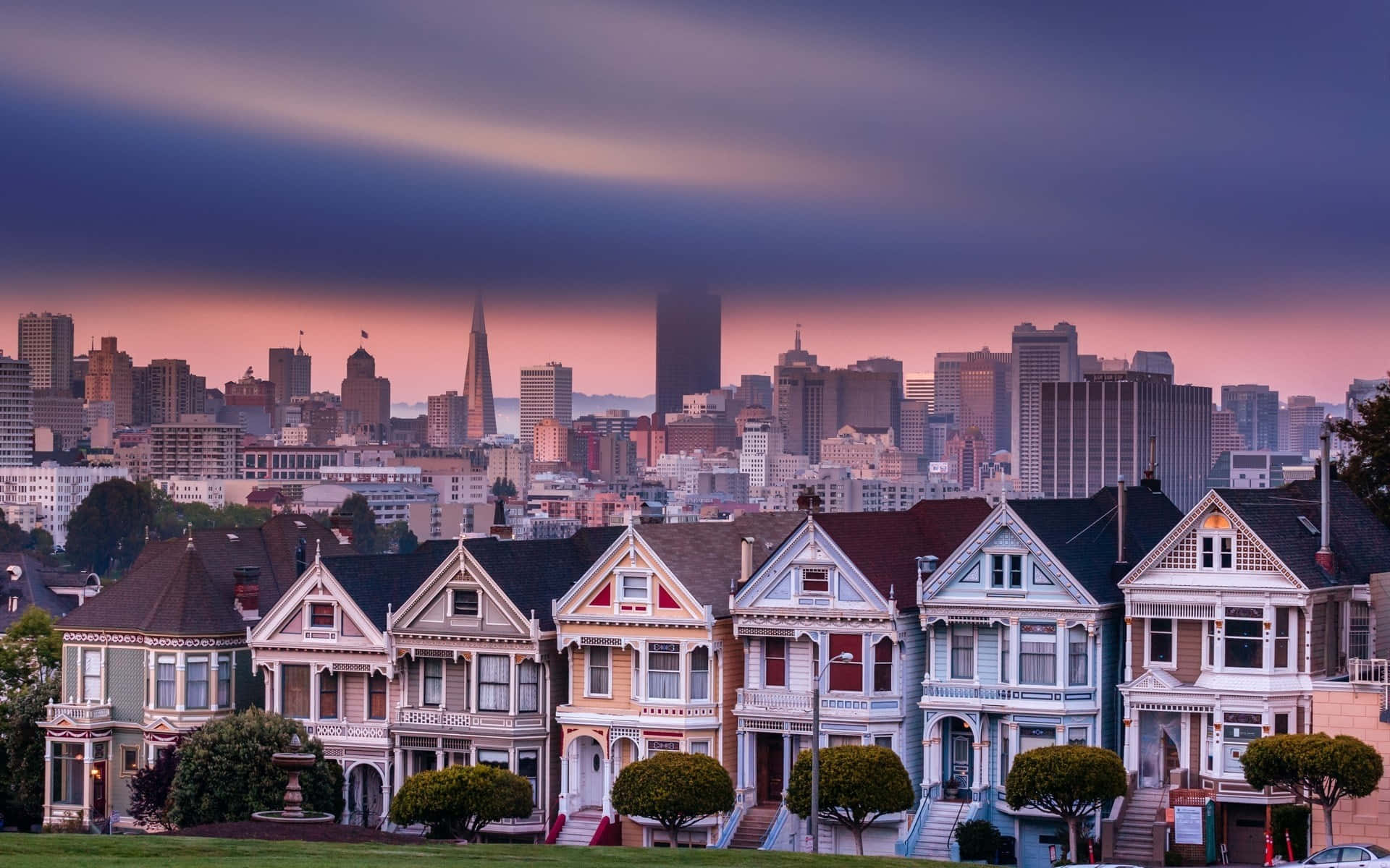 San Francisco Laptop The Painted Ladies Background