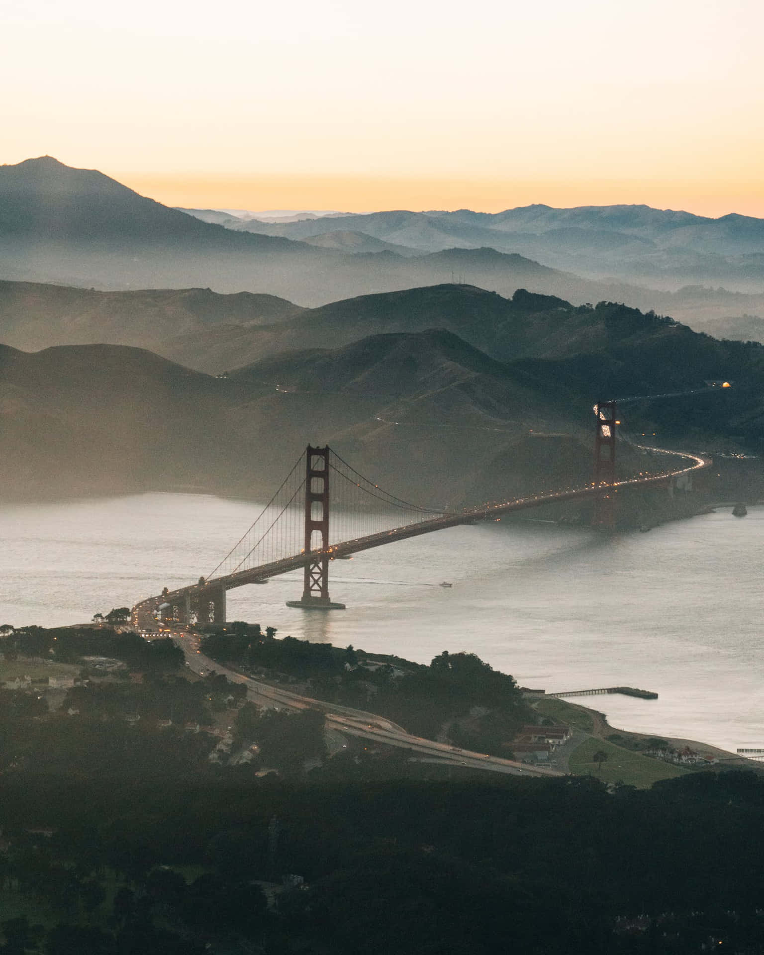 San Francisco Skyline Hiding In Fog Background