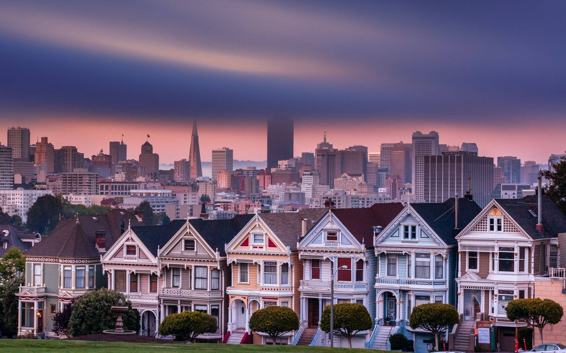 San Francisco The Painted Ladies Houses Hd Background