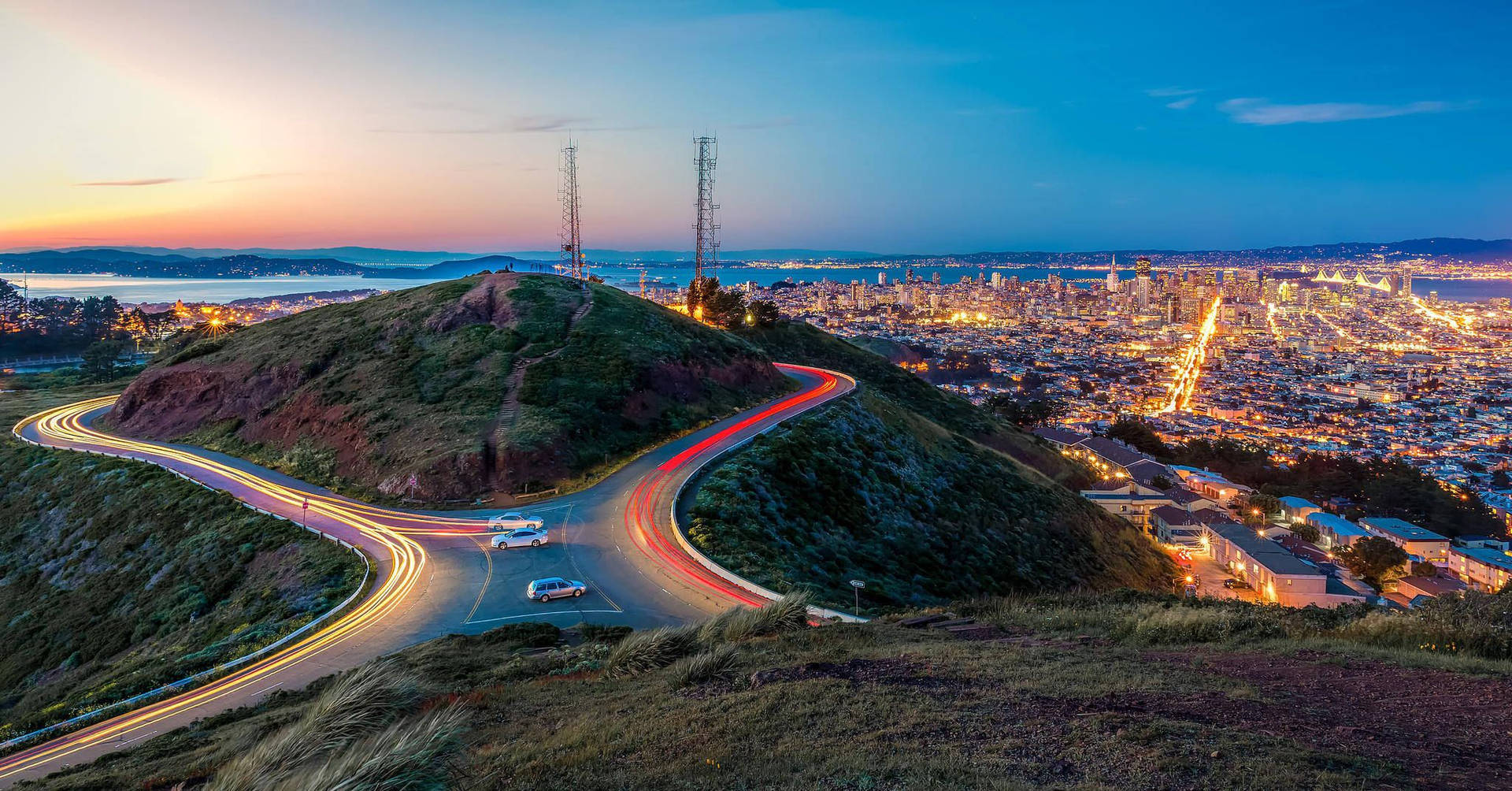 San Francisco Twin Peaks Cityscape Background